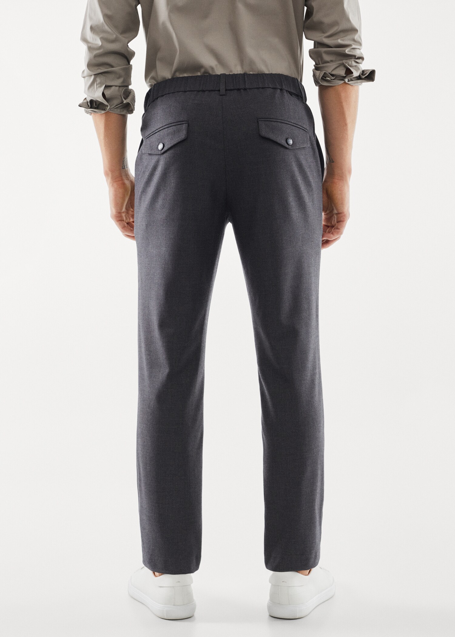 Pantalon slim fit tissu technique - Verso de l’article