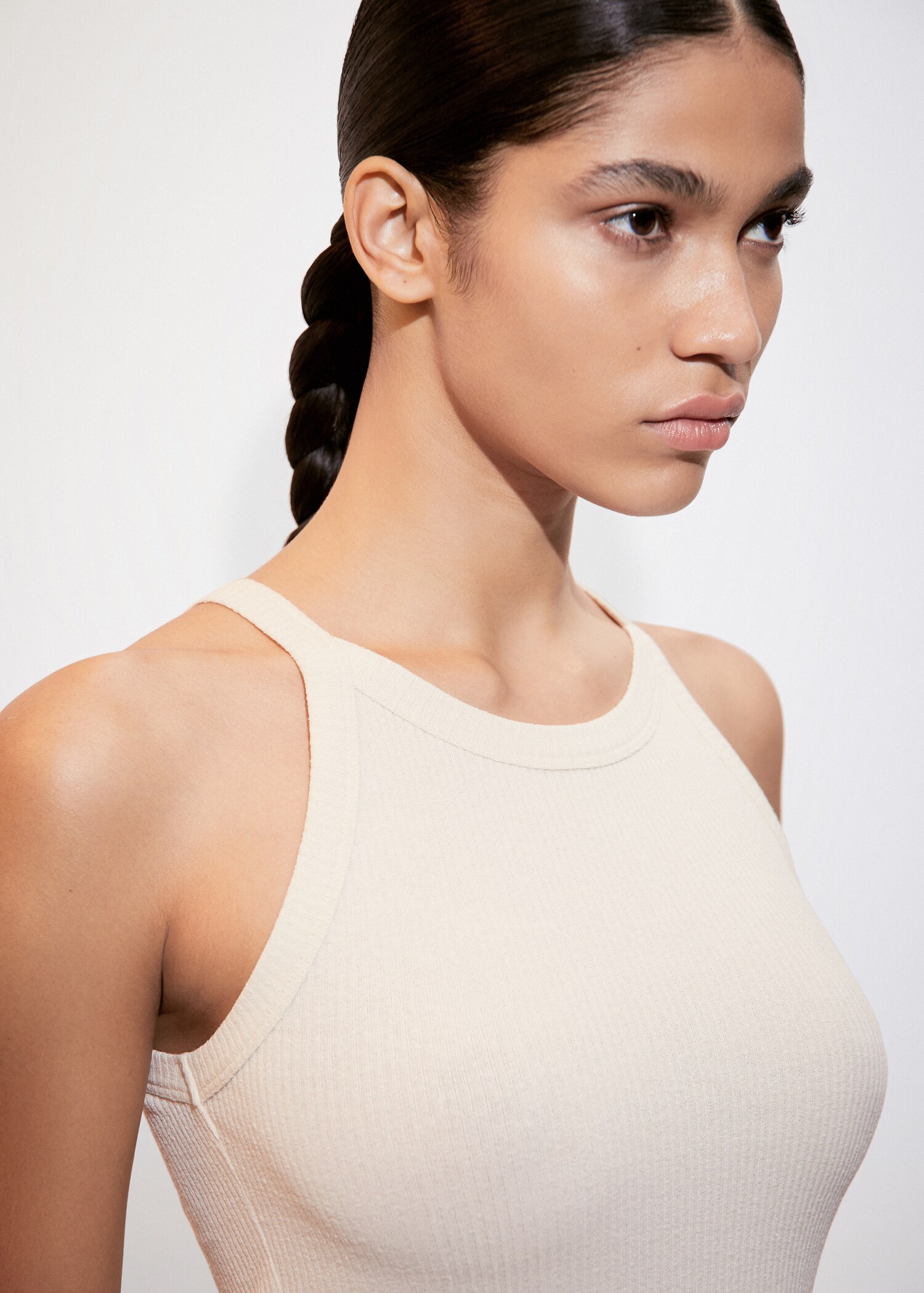 Top de malha com gola halter - Pormenor do artigo 1