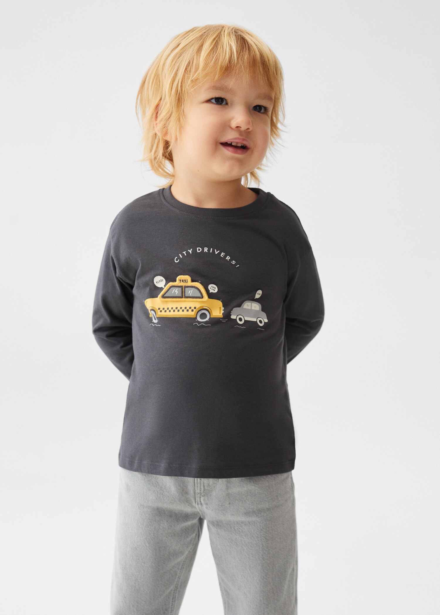 Printed long sleeve t-shirt - Medium plane