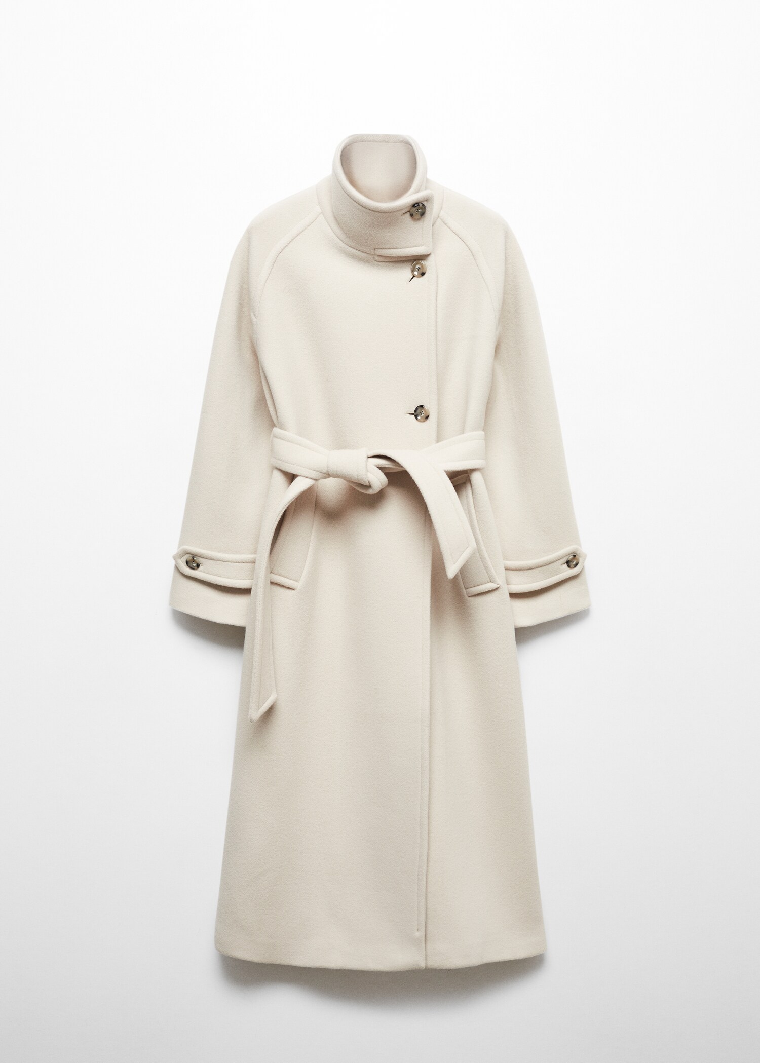 Turtleneck virgin wool coat - Article without model