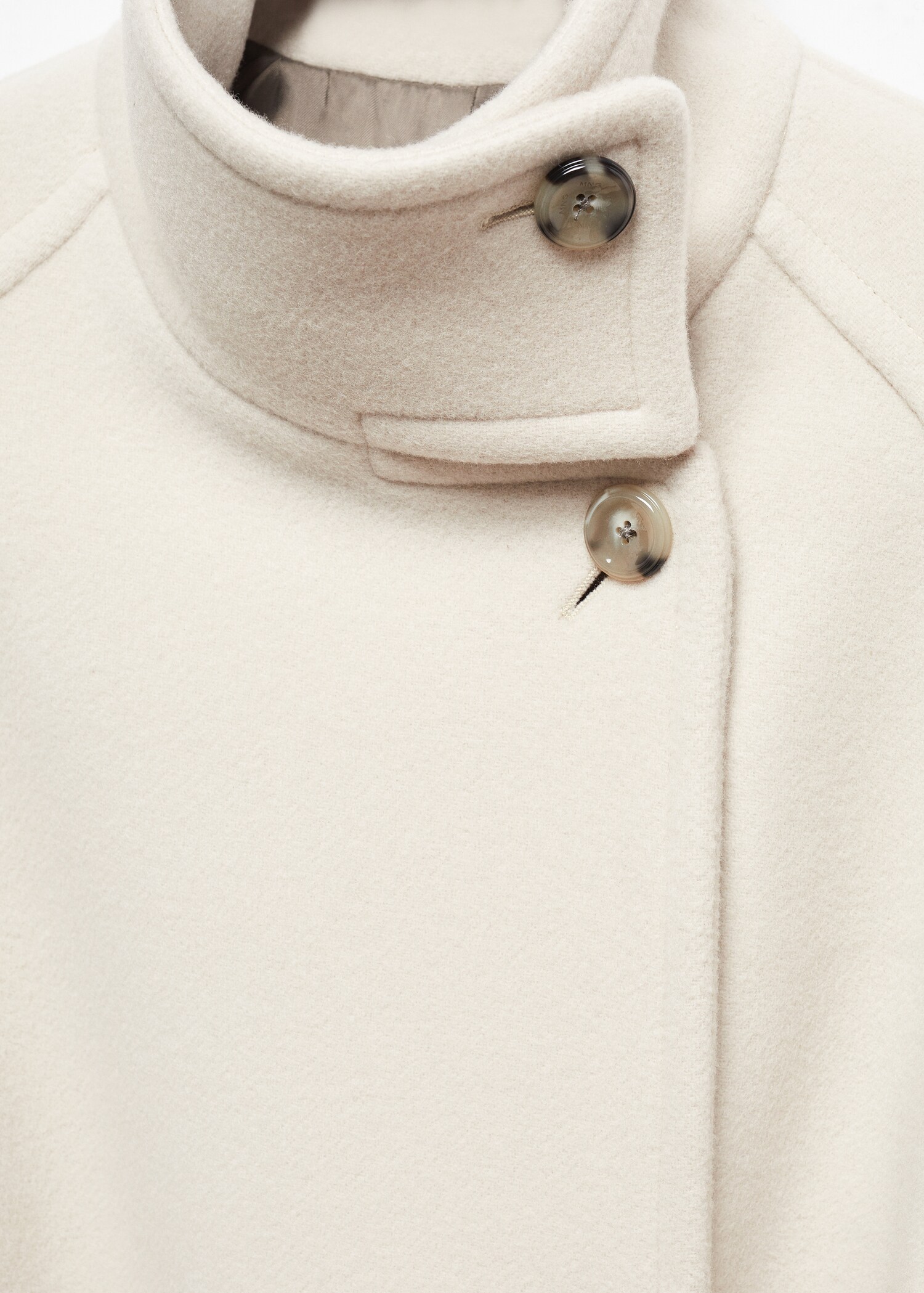 Turtleneck virgin wool coat - Details of the article 8