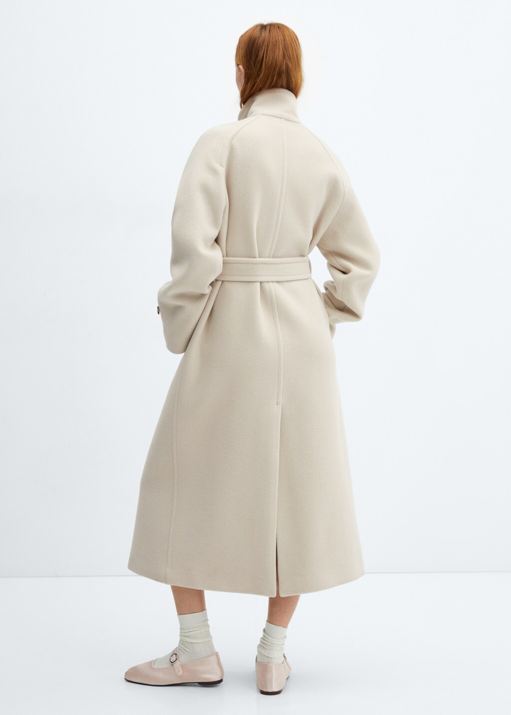 Mock neck wool coat best sale