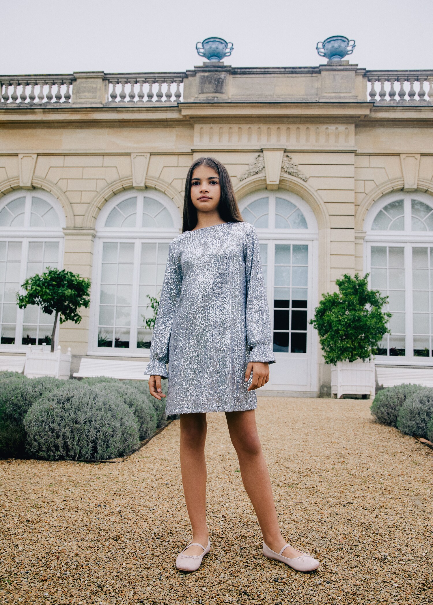 Semi-transparent short sequin dress - Details of the article 5
