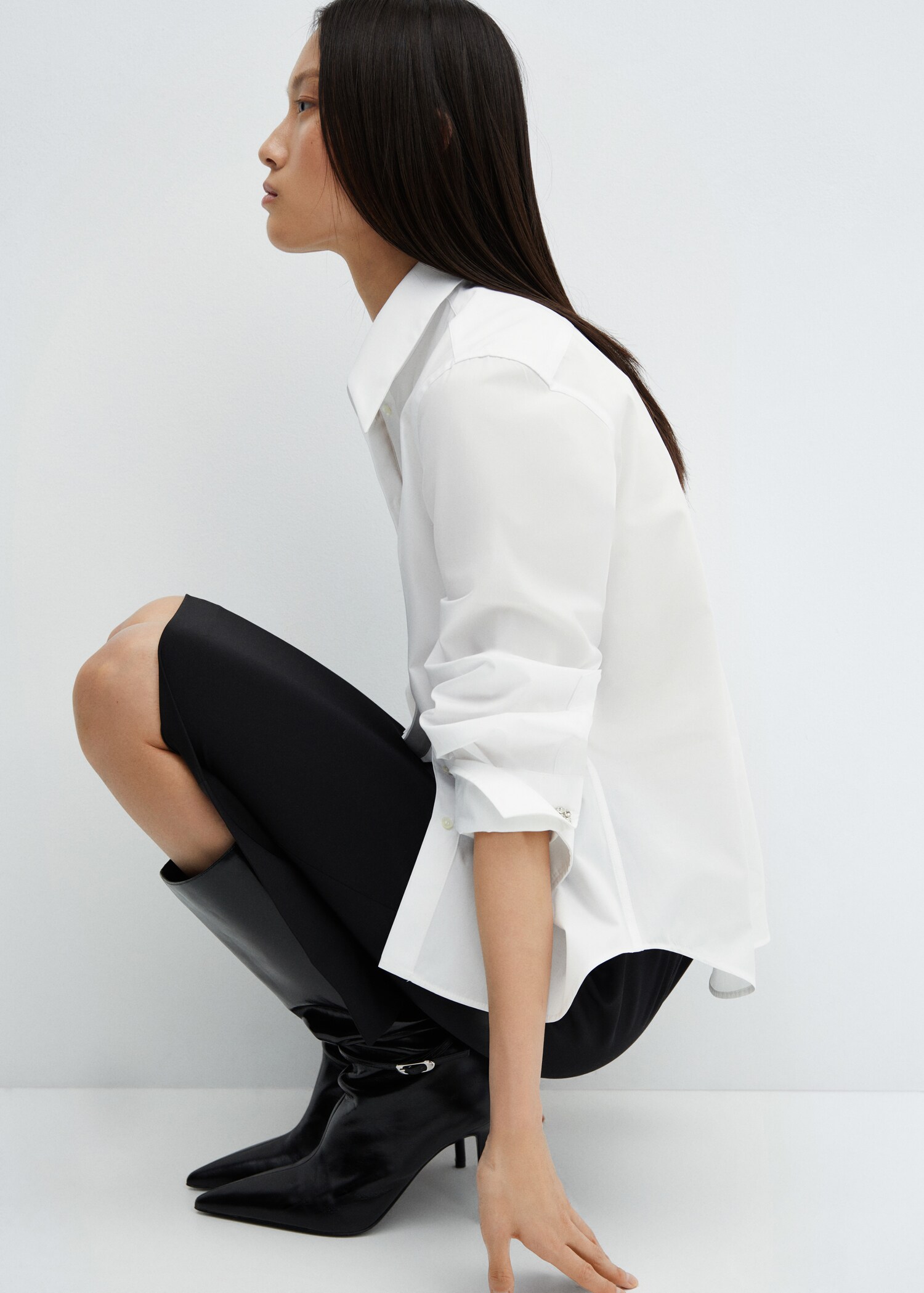 Chemise coton boutons bijoux  - Détail de l'article 2