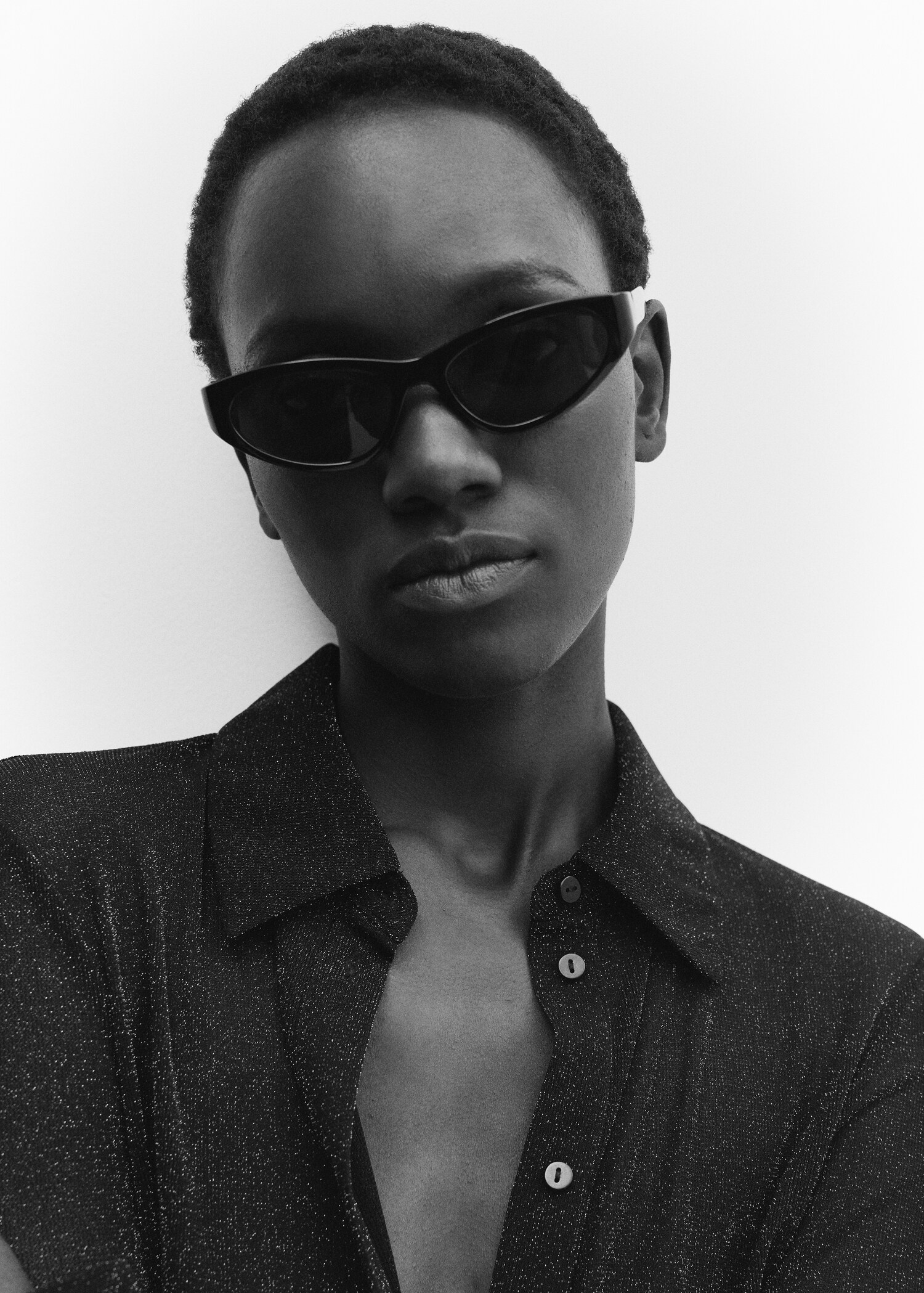 Lurex shirt with buttons - Details of the article 1
