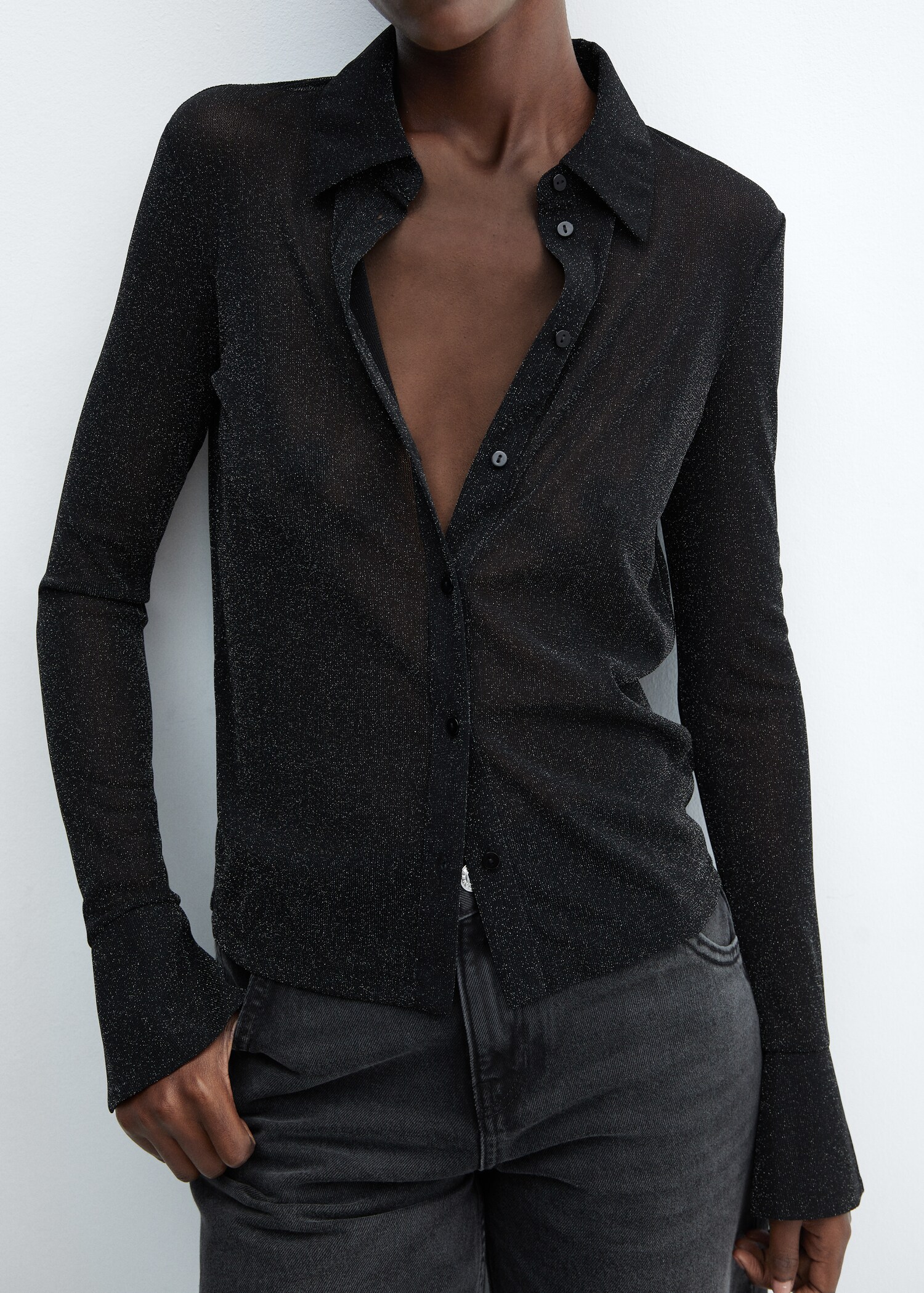 Lurex shirt with buttons - Details of the article 6
