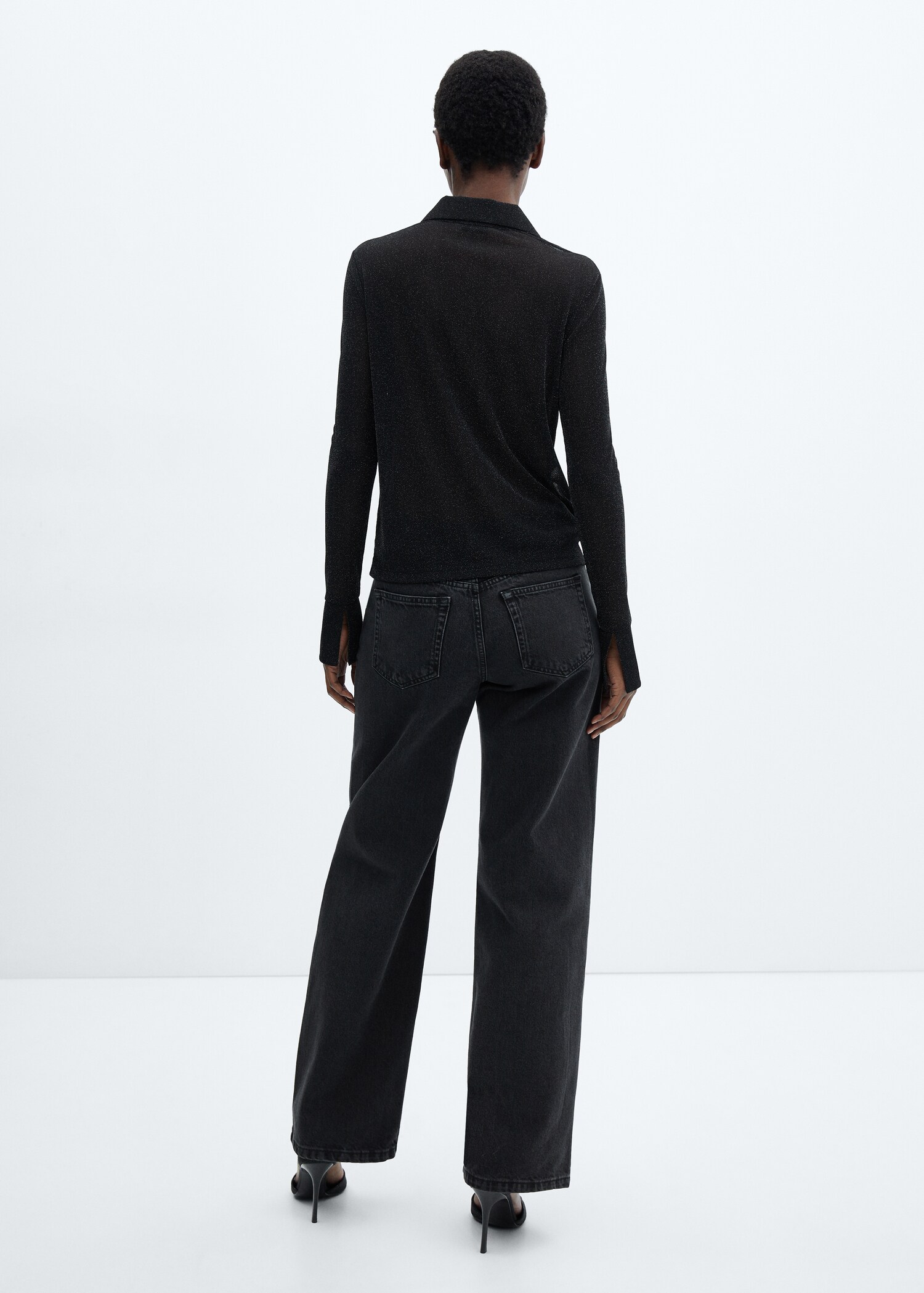 Lurex shirt with buttons - Reverse of the article
