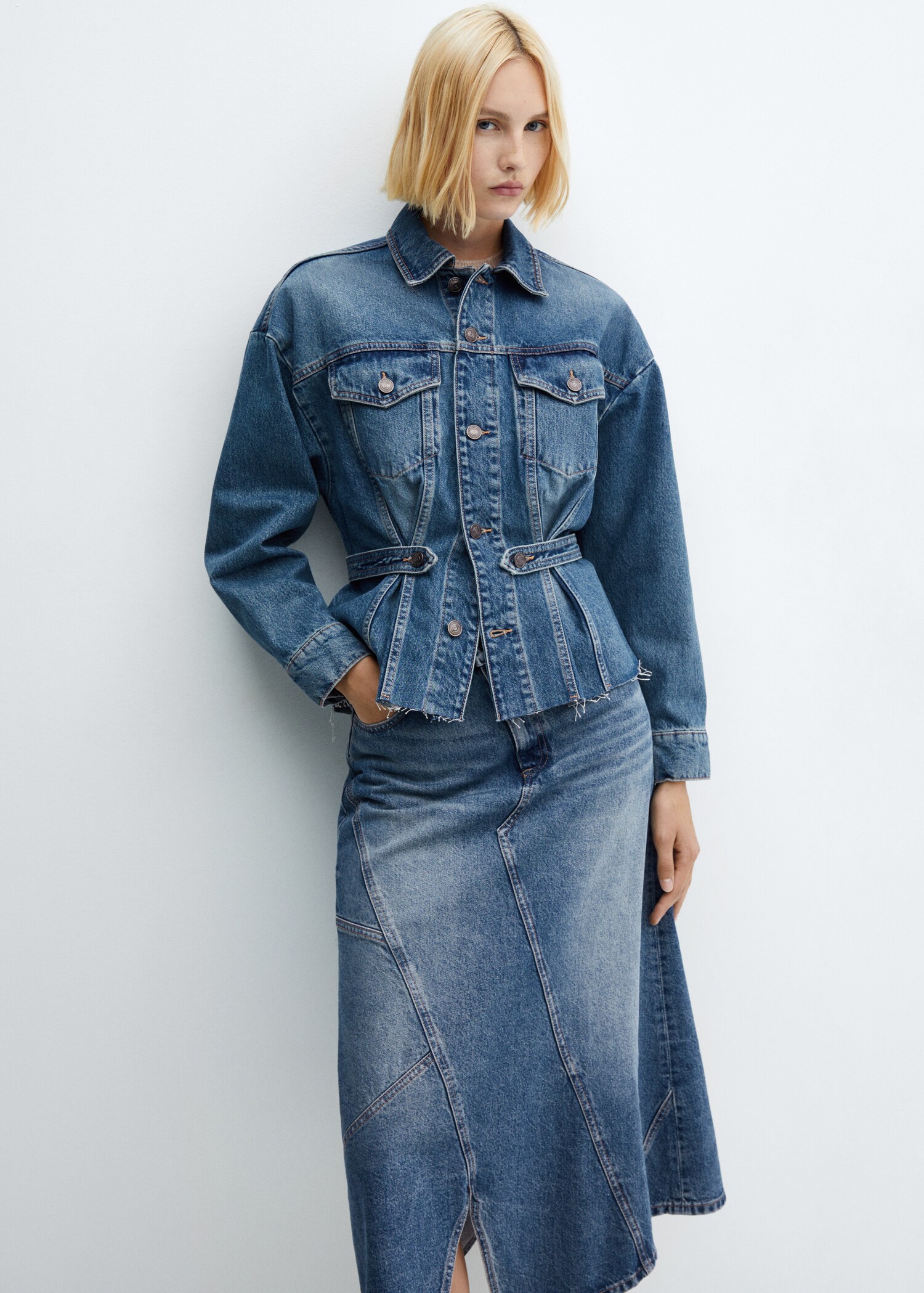 Asymmetrische denim rok - Detail van het artikel 2