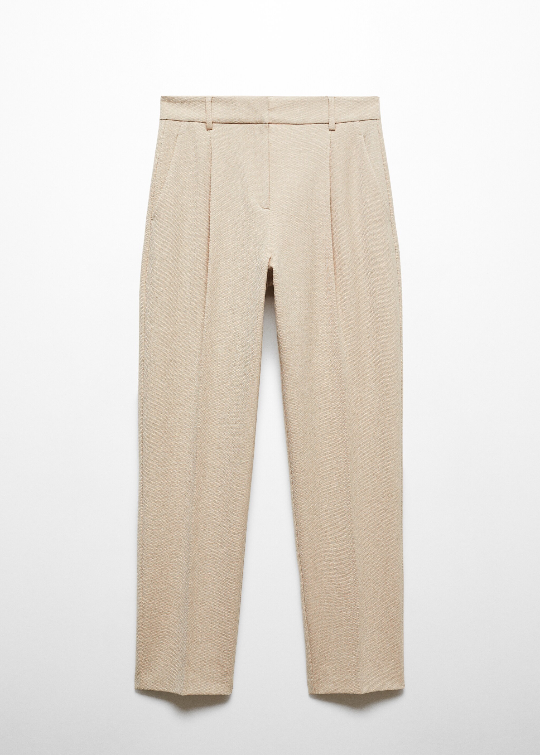 Pleat straight trousers - Article without model