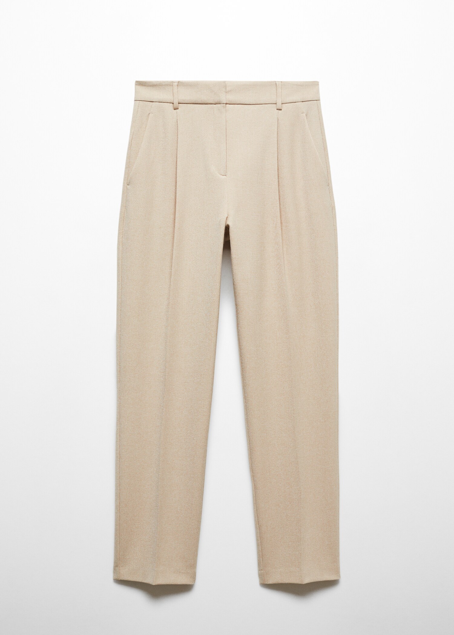 Pleat straight trousers - Article without model