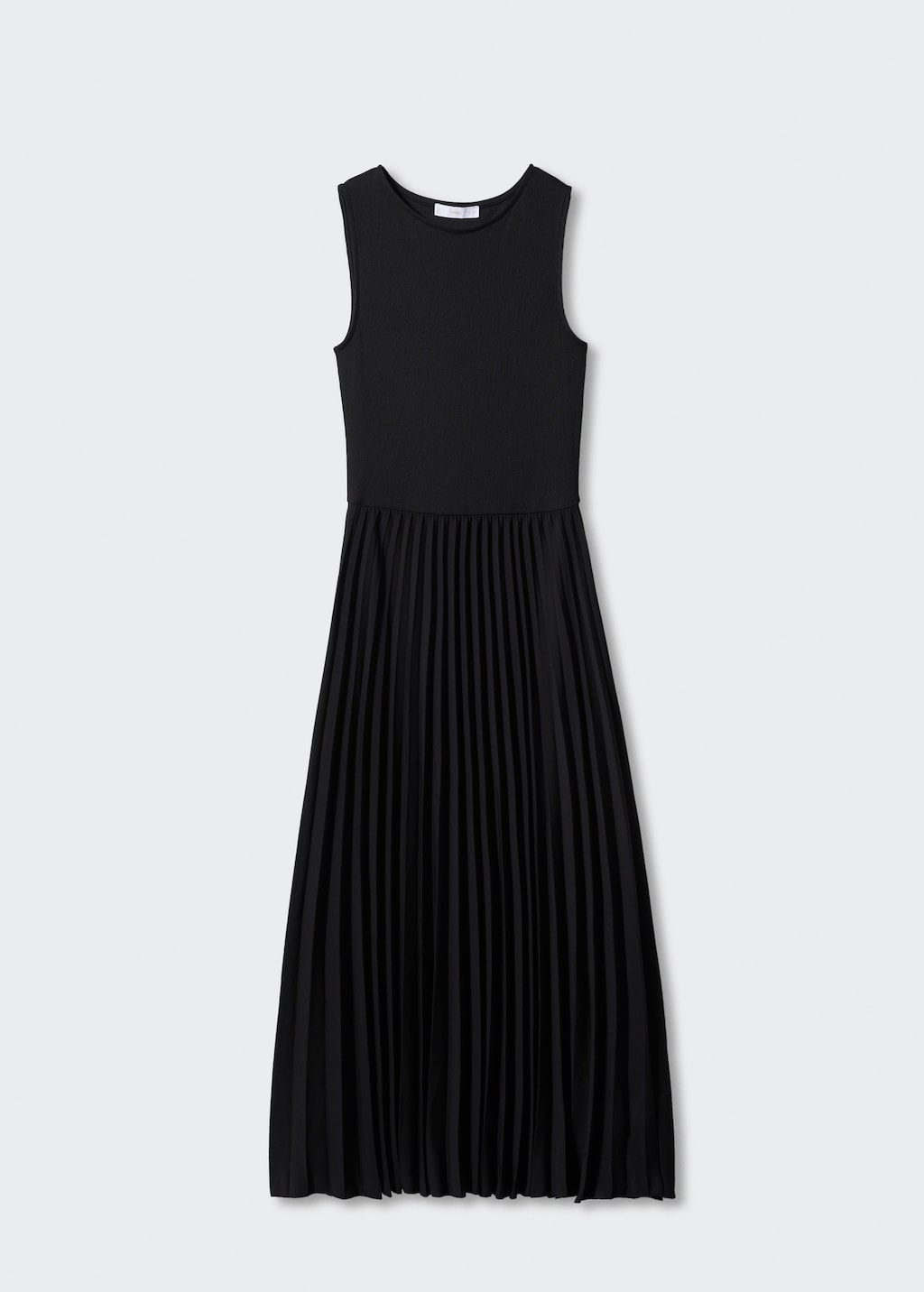 Ribbed dress with pleated skirt Women MANGO Niger