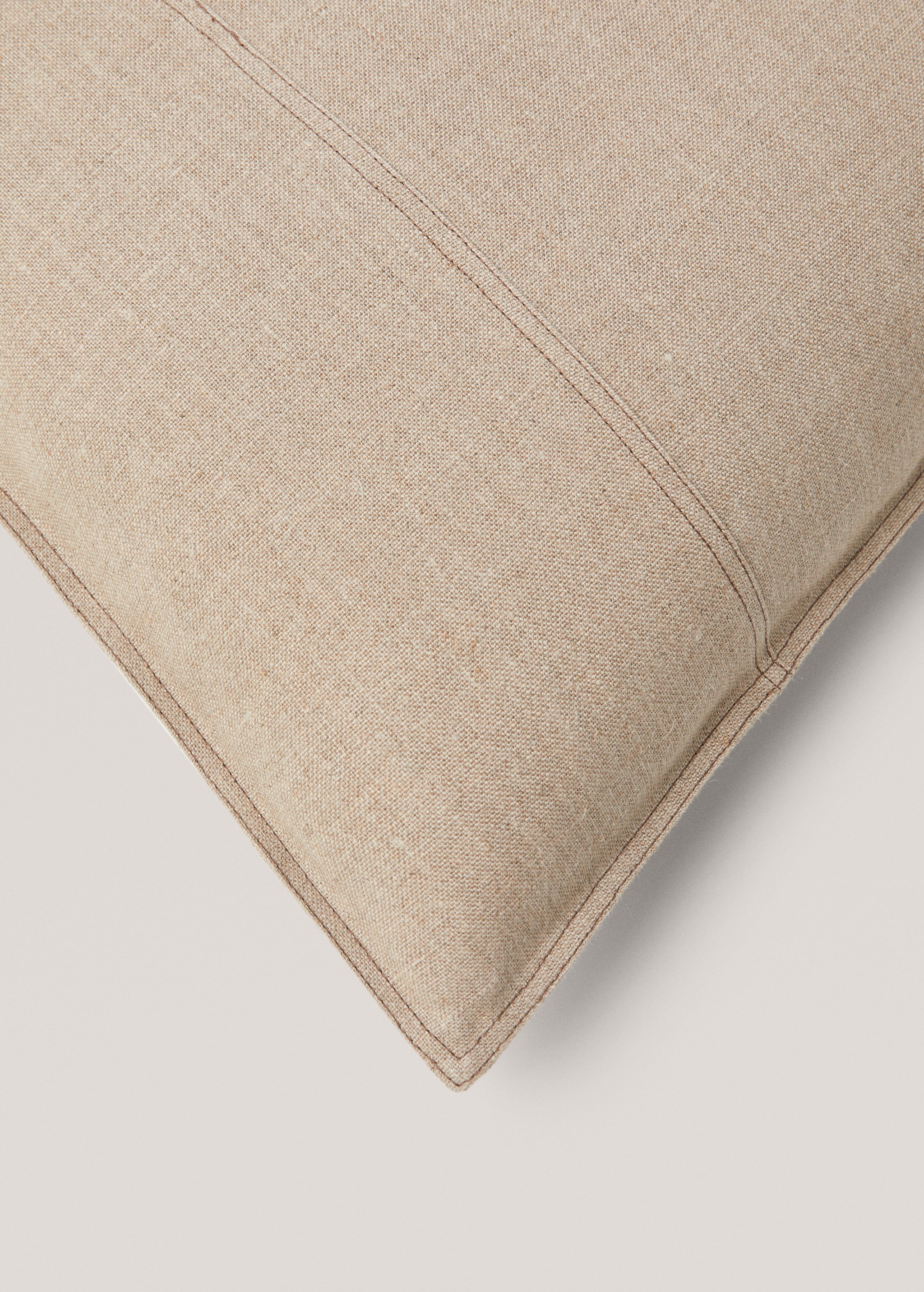 100% linen stitched cushion cover 60x60cm - Details of the article 2