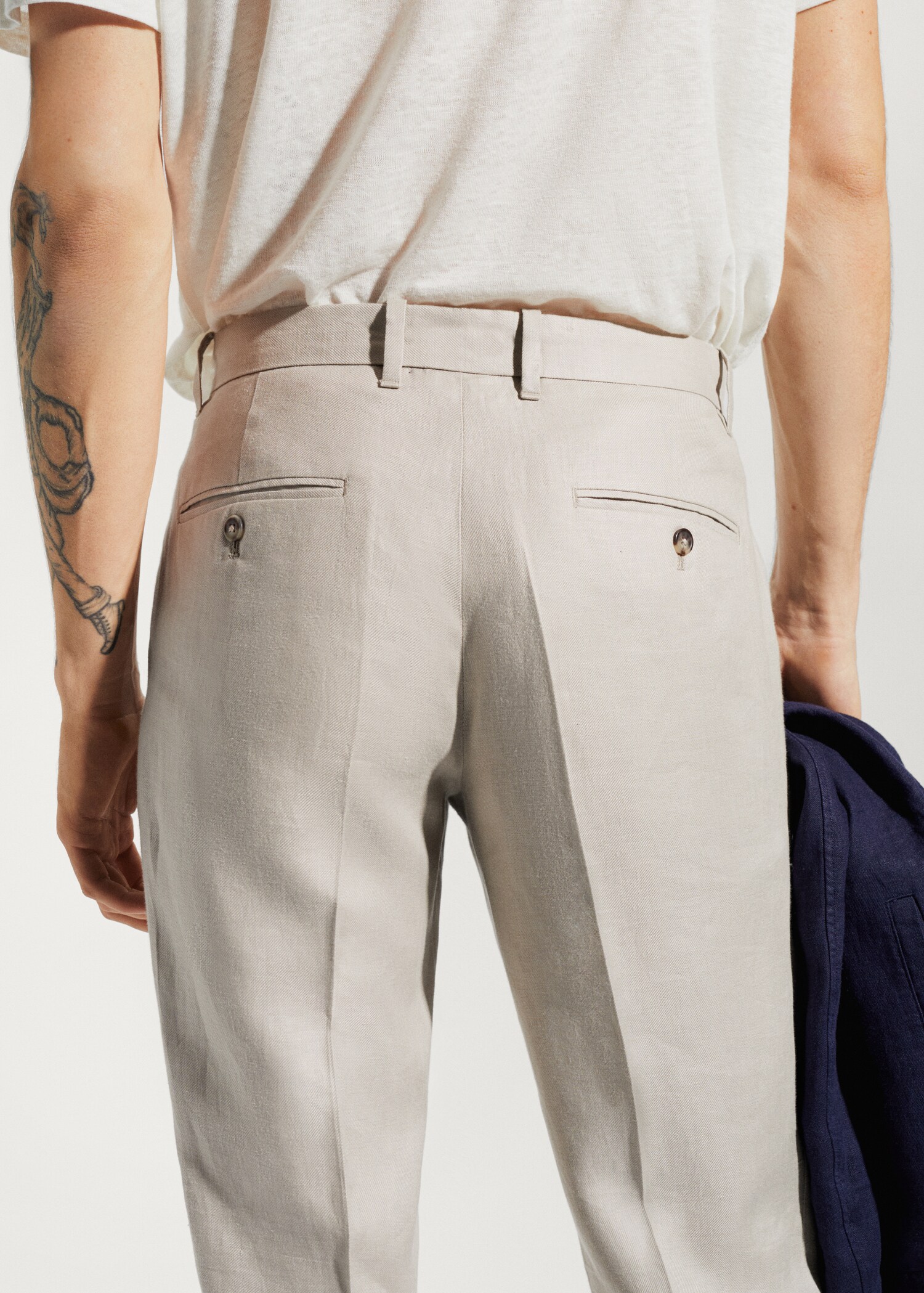 Брюки 100% лен regular fit - Деталь изделия 6
