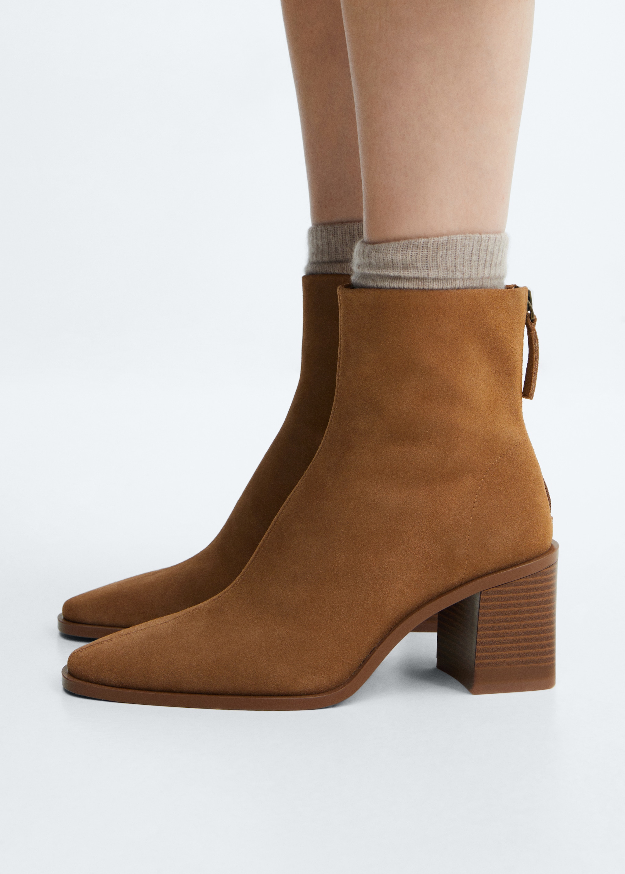Mango Botte Daim Marron Bottines Bottes En Daim Beige Mango Mango