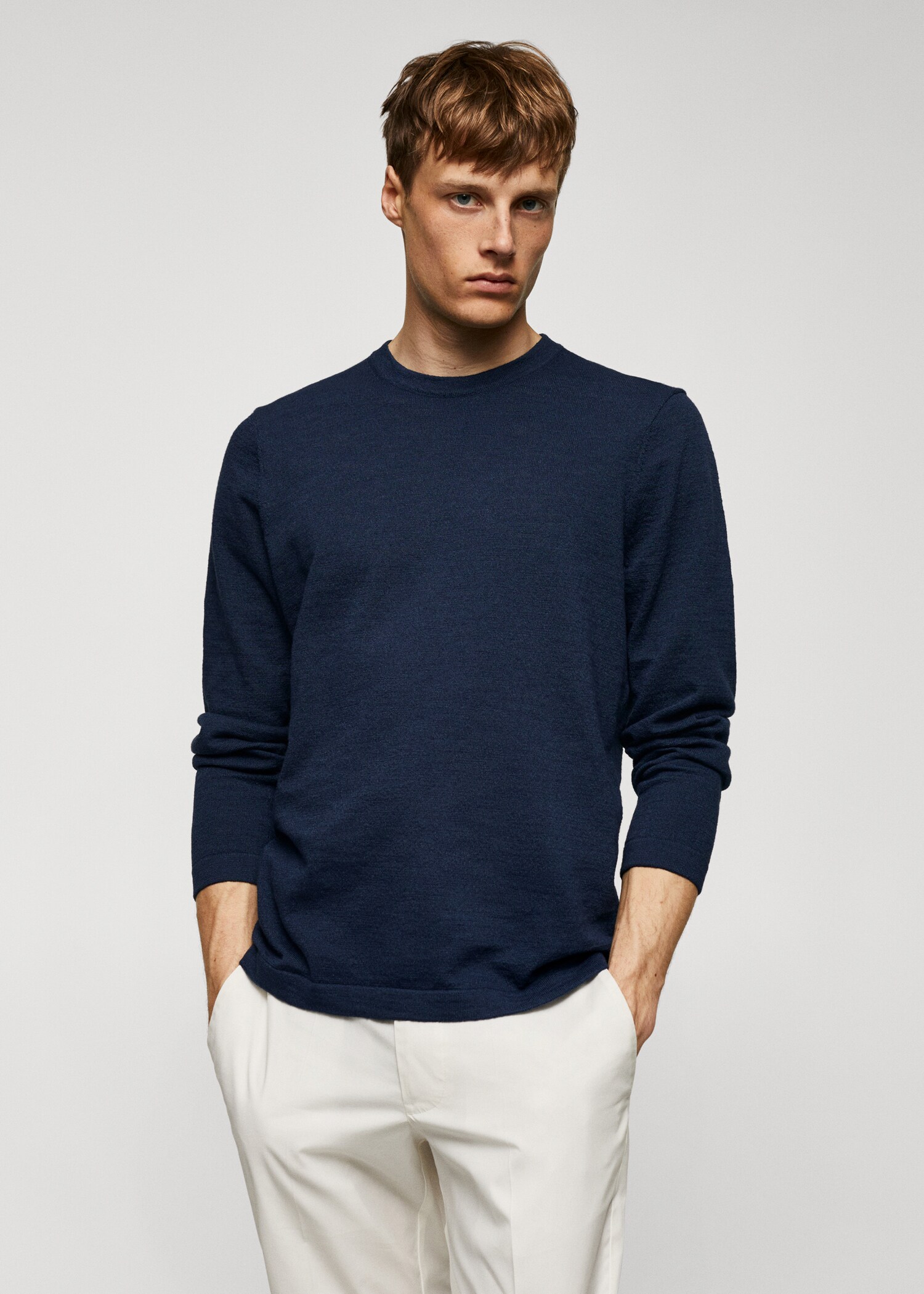 Cotton fine-knit t-shirt - Medium plane