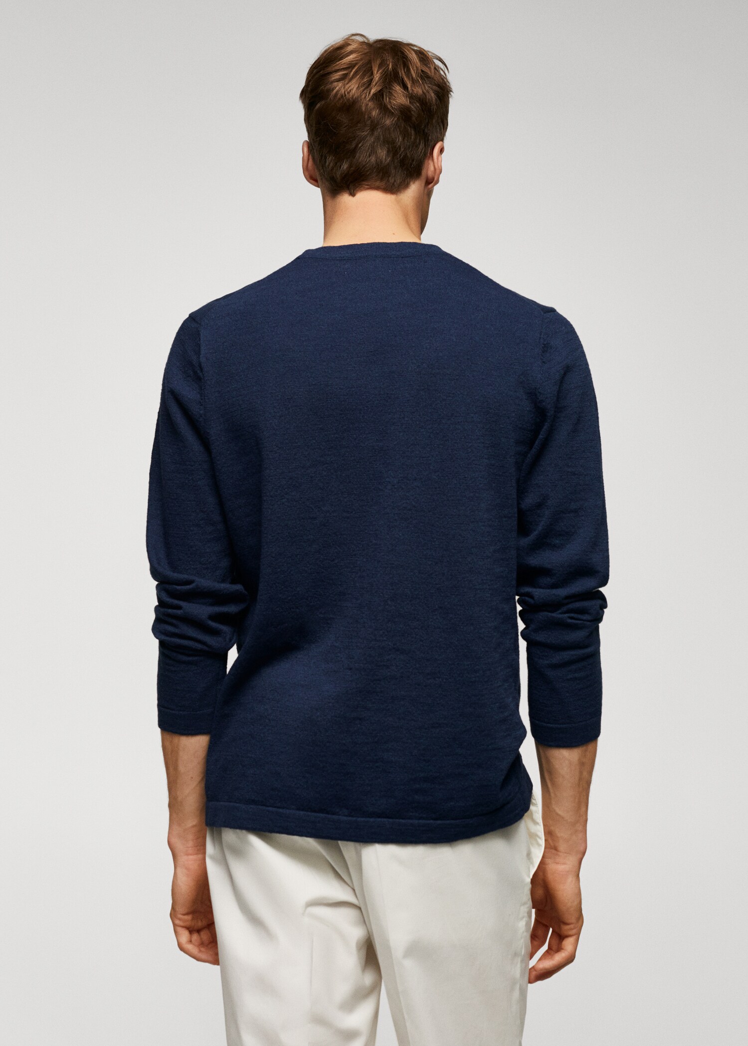 Cotton fine-knit t-shirt - Reverse of the article