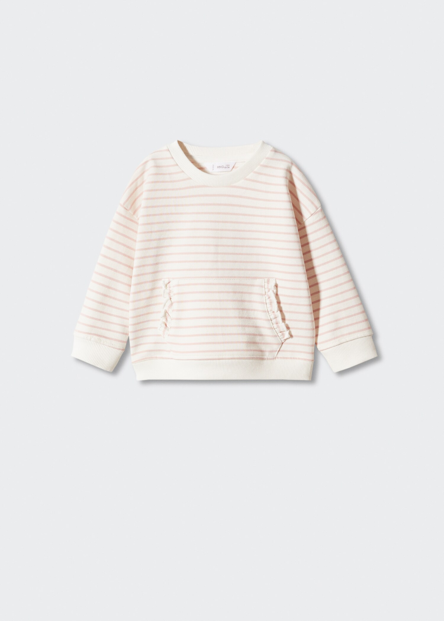 Striped cotton-blend sweatshirt - Article without model