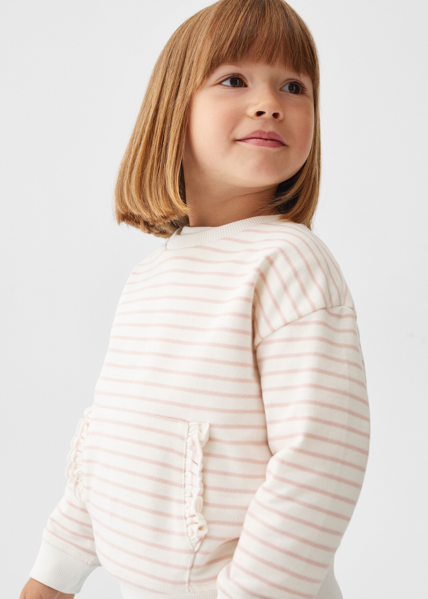 Striped cotton-blend sweatshirt - Details of the article 1
