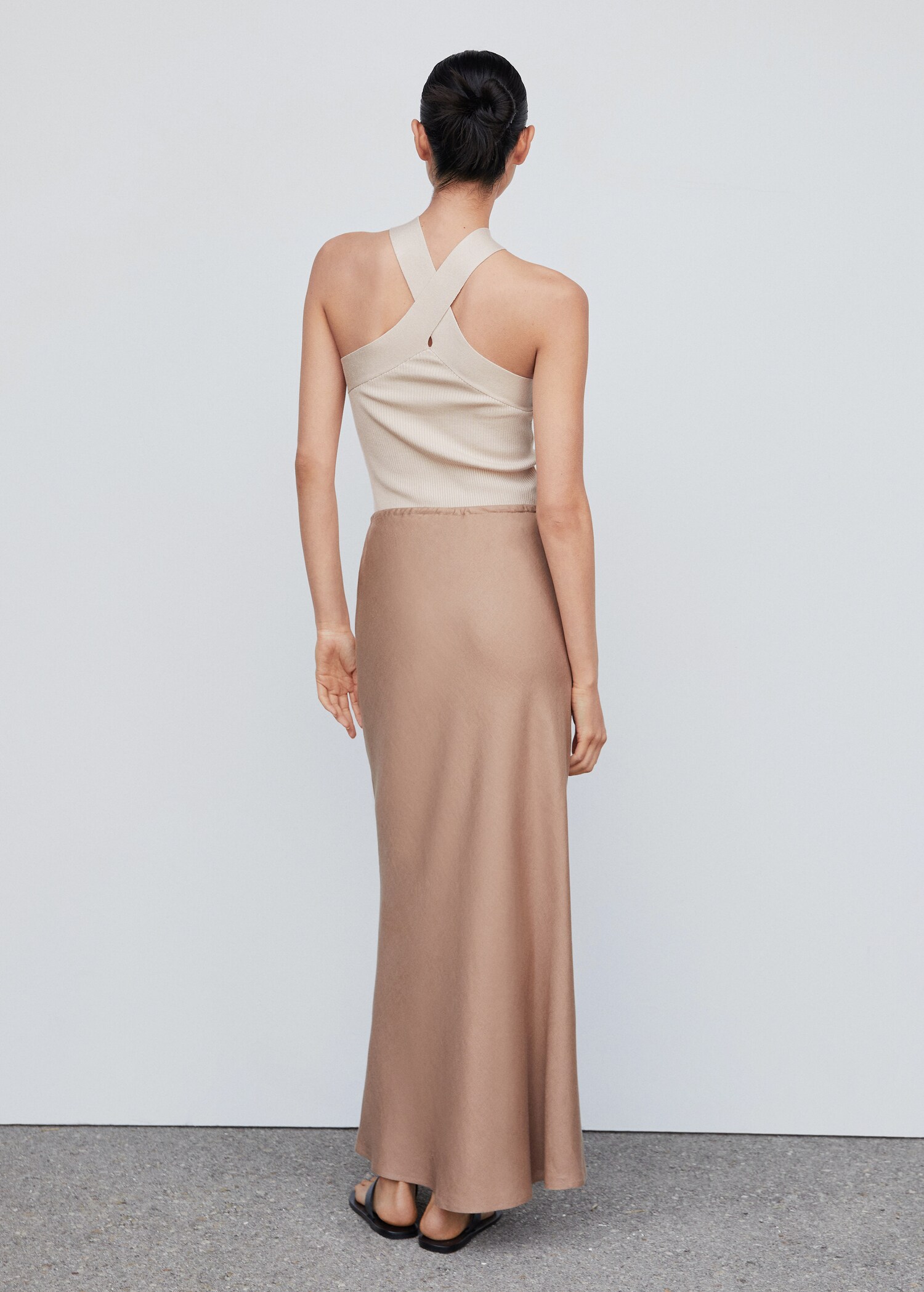 Halter-neck knitted top - Reverse of the article