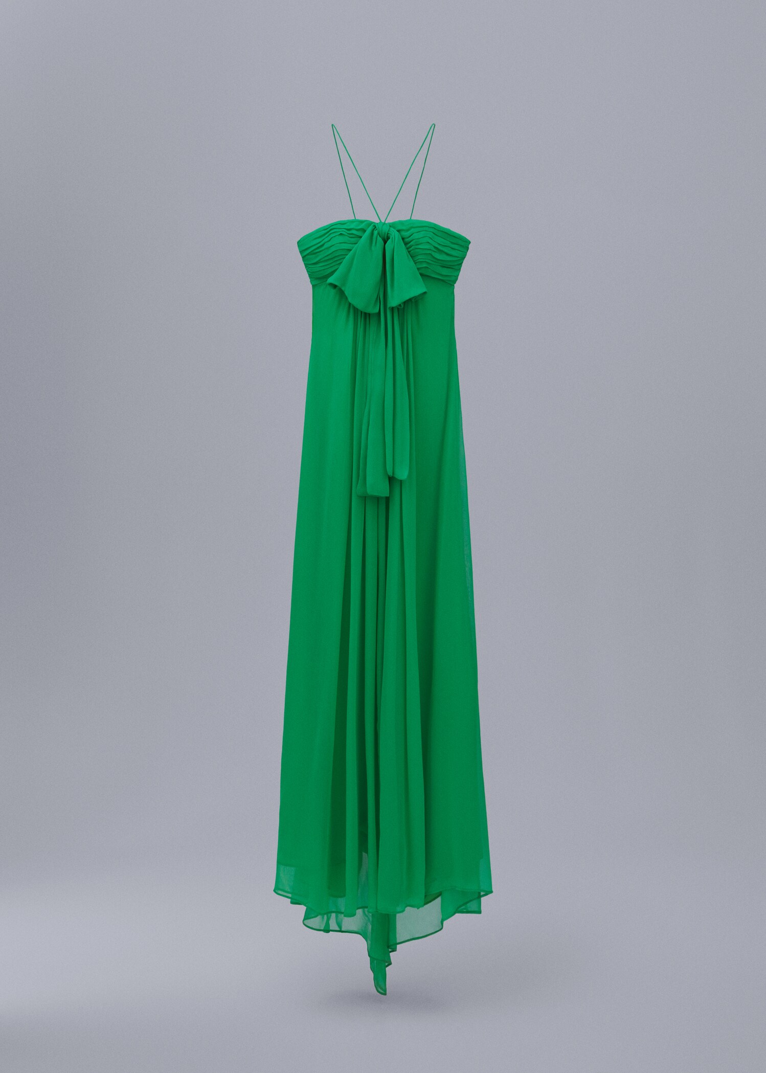 Vestido panel drapeado lazo - Artículo sin modelo