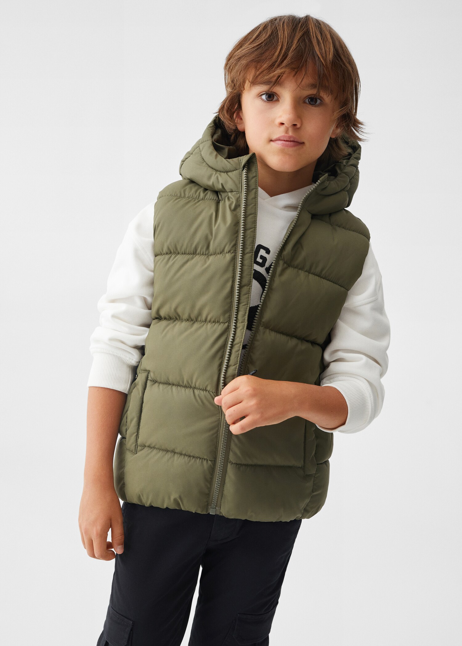 Padded fleece gilet - Medium plane