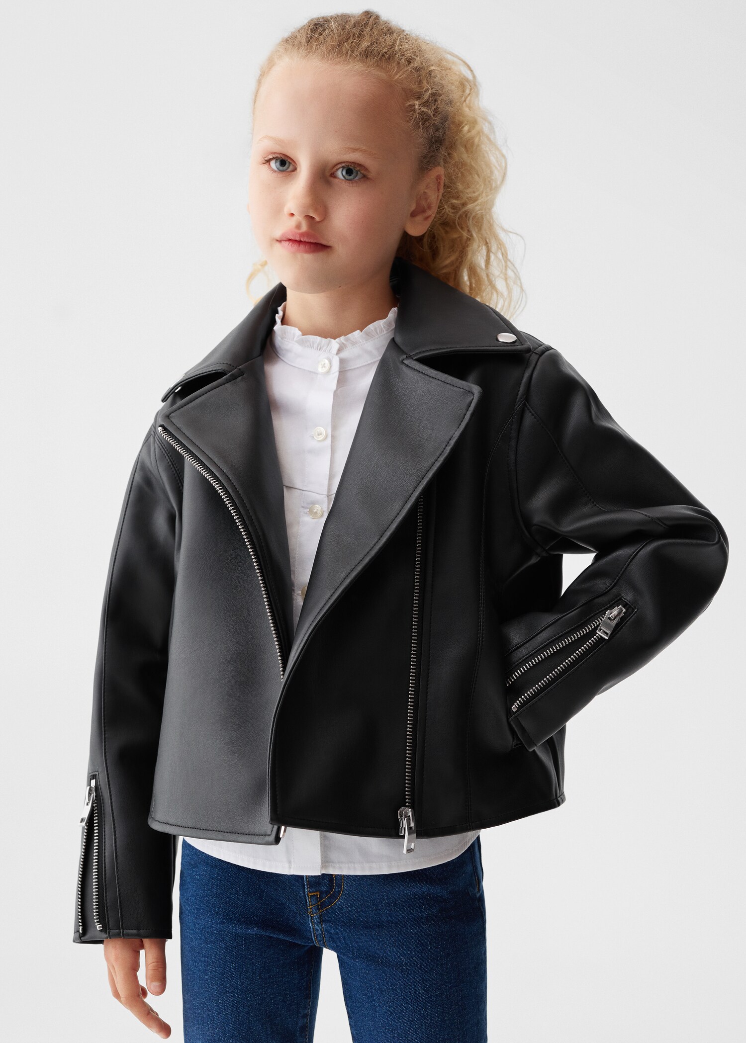 Chaqueta efecto piel - Plano medio