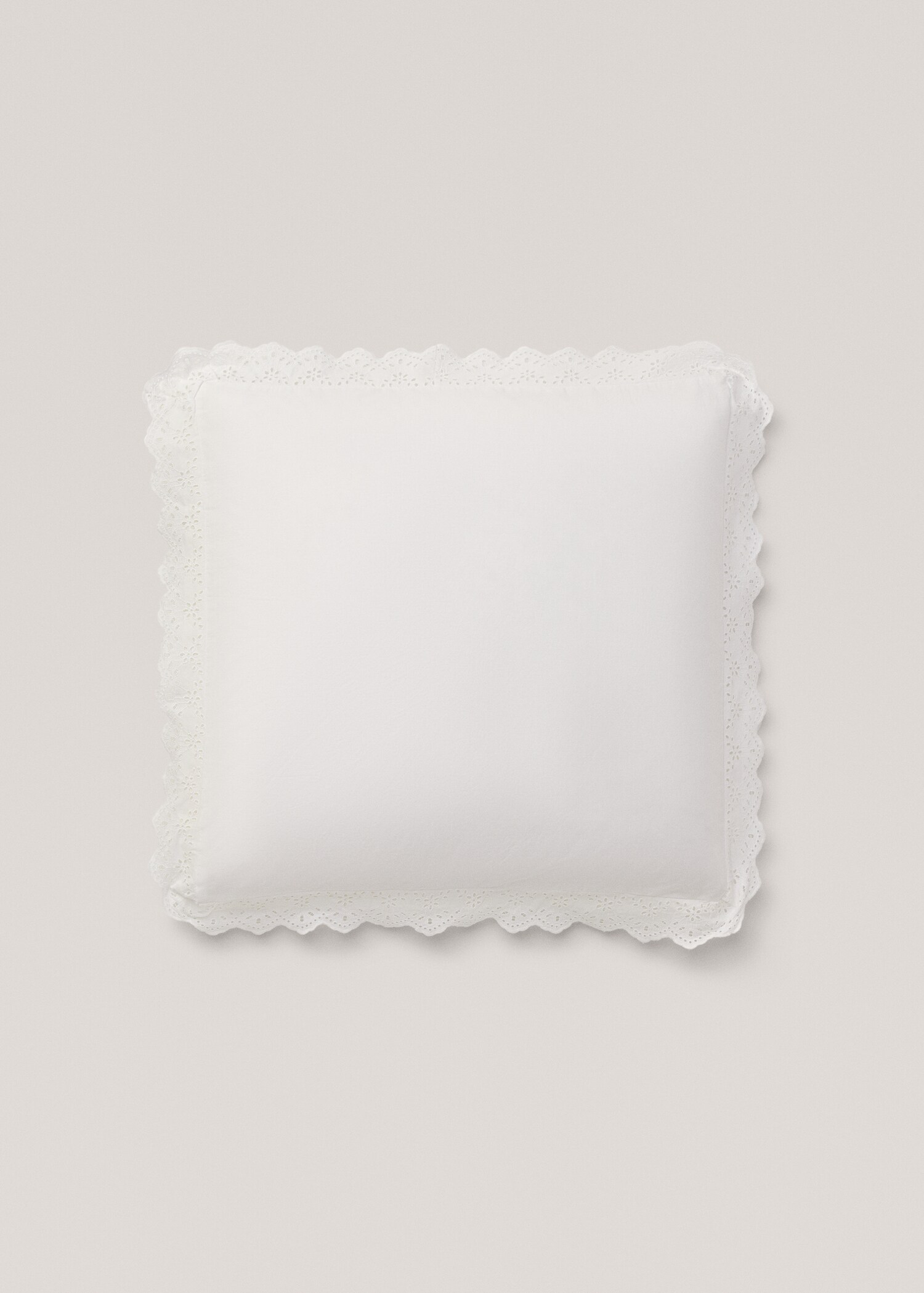 Housse de coussin brodée volant 60x60 cm (Lot de 2) - Article sans modèle