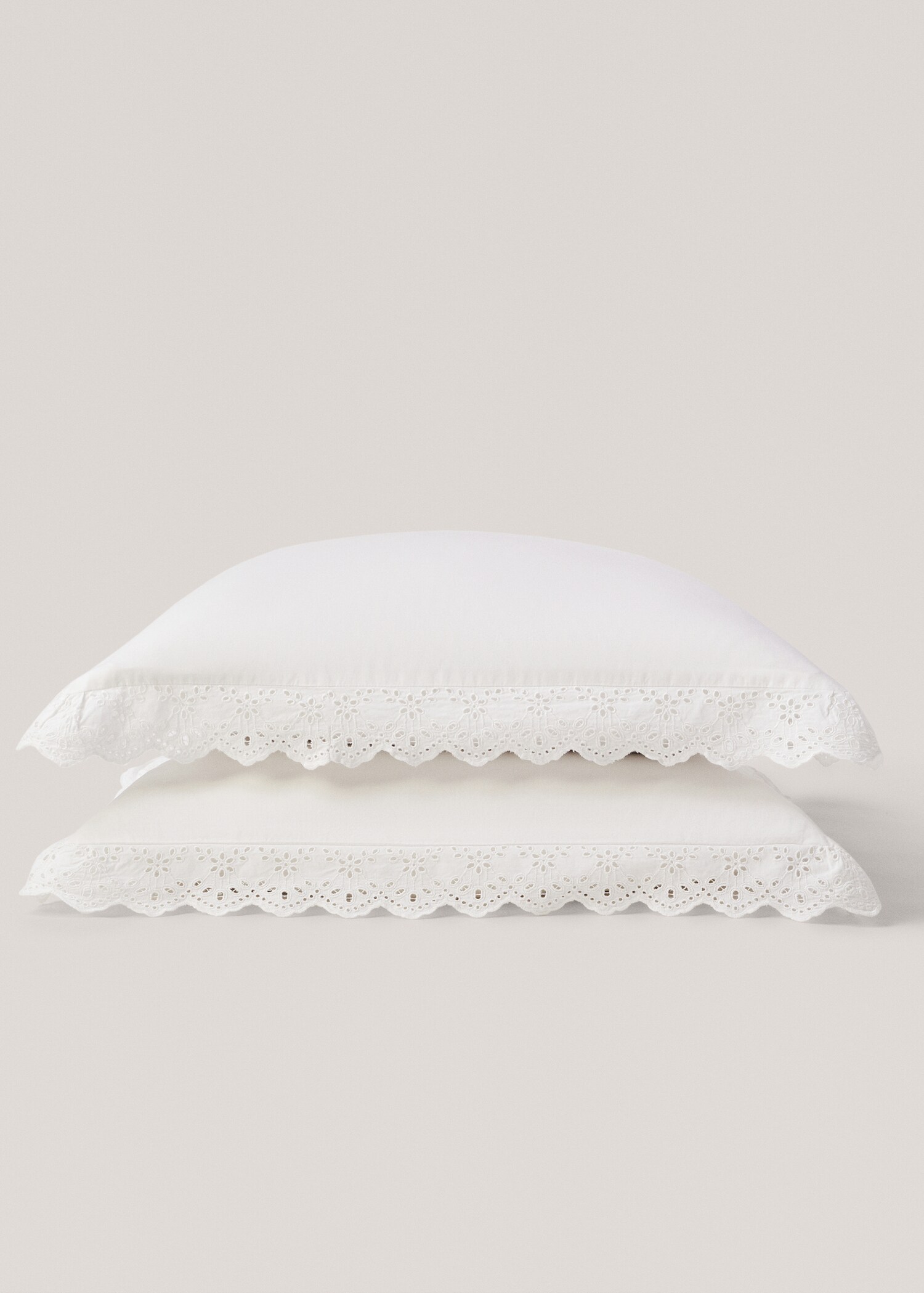 Housse de coussin brodée volant 60x60 cm (Lot de 2) - Détail de l'article 3