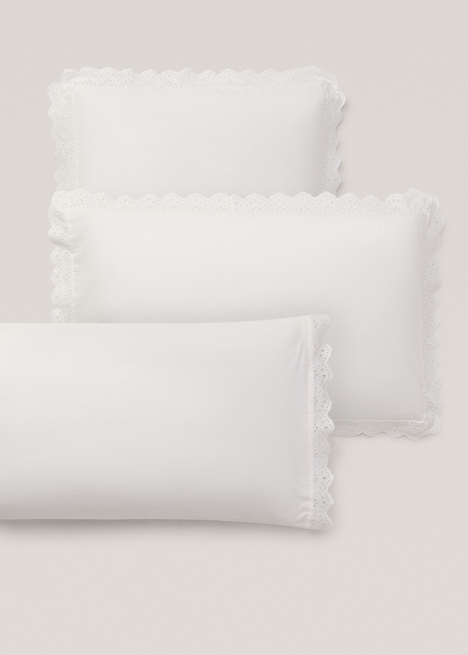 Housse de coussin brodée volant 60x60 cm (Lot de 2) - Détail de l'article 4