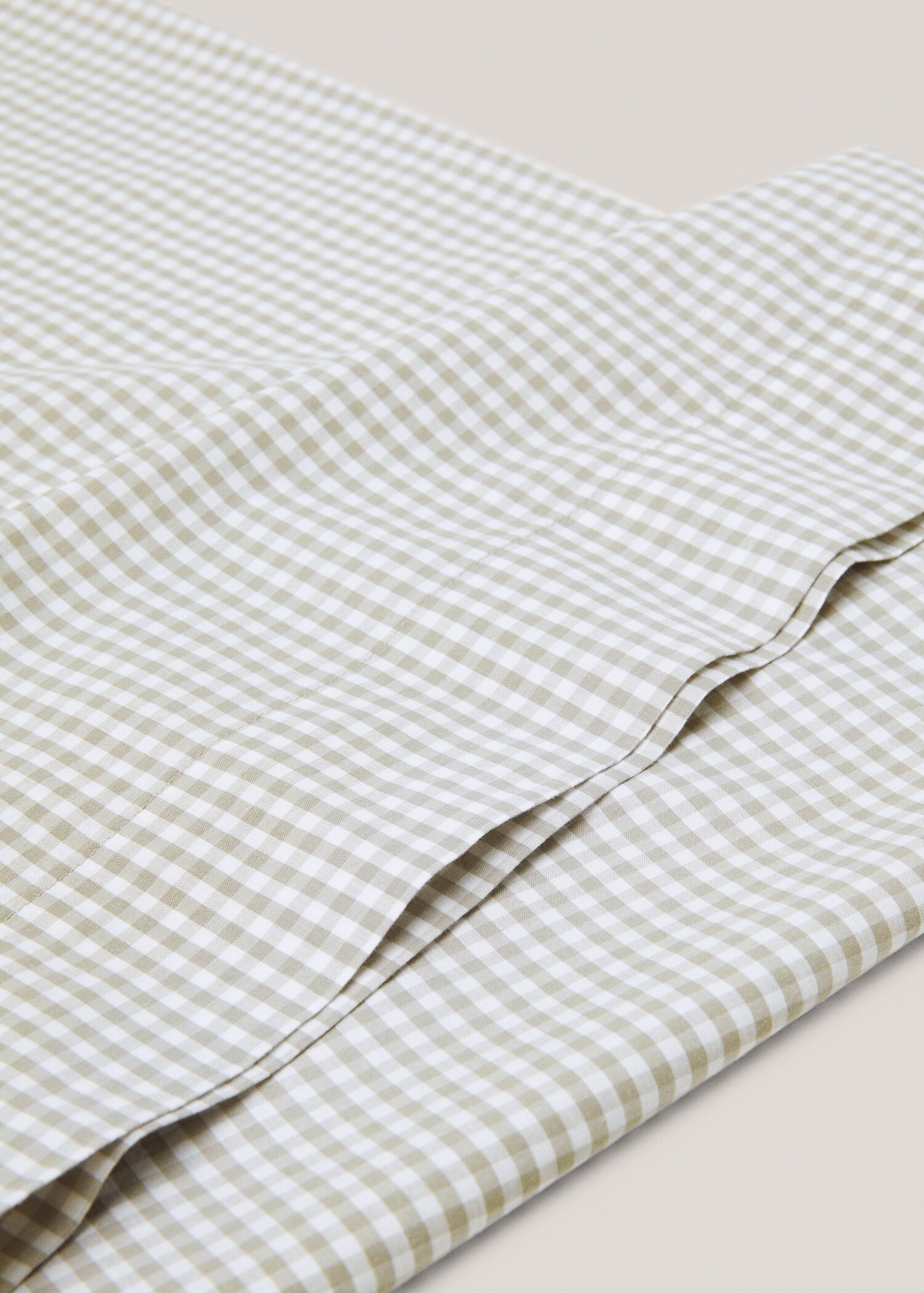 Gingham-check pillow case 45x110cm - Details of the article 2