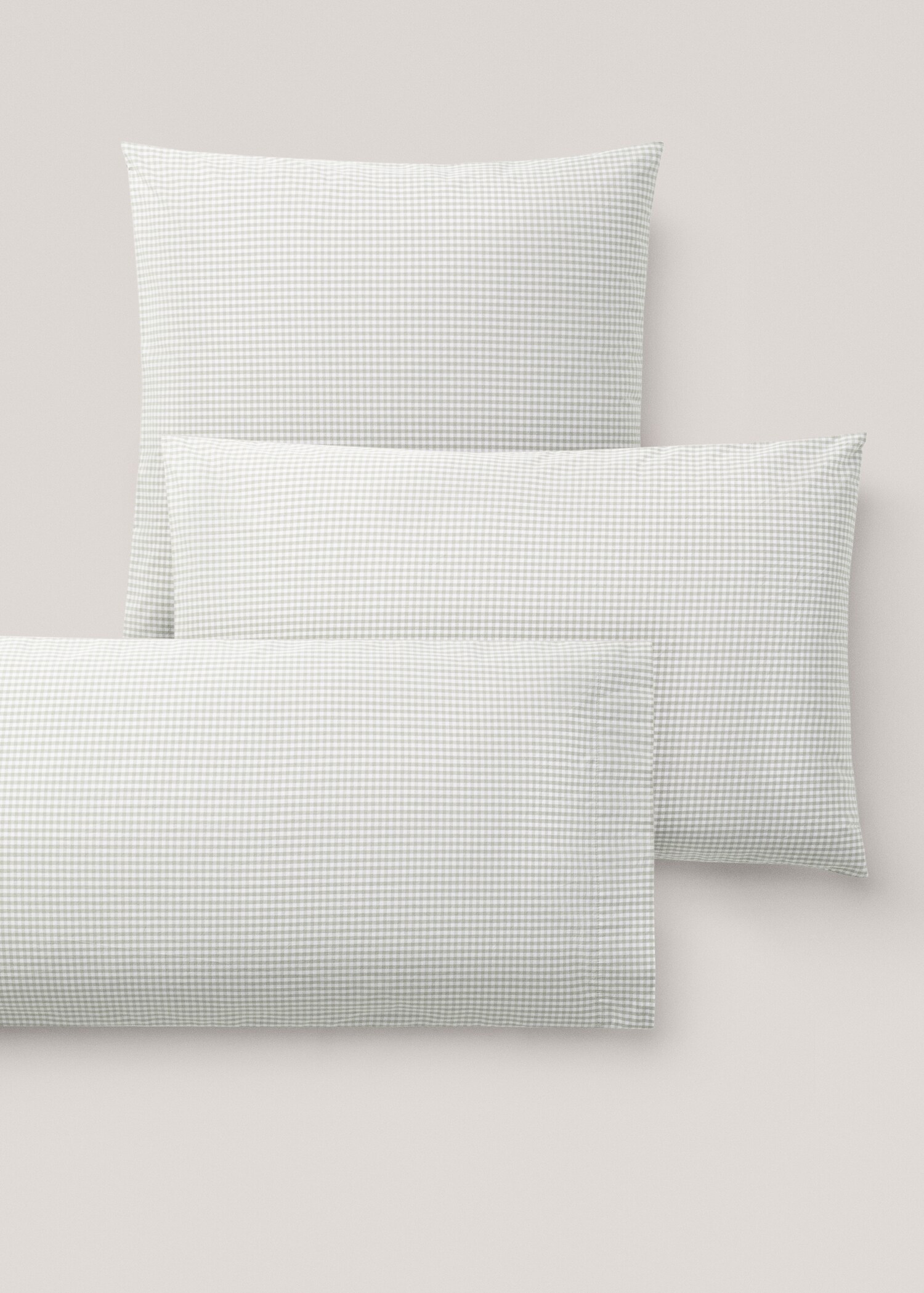 Gingham-check pillow case 45x110cm - Details of the article 3
