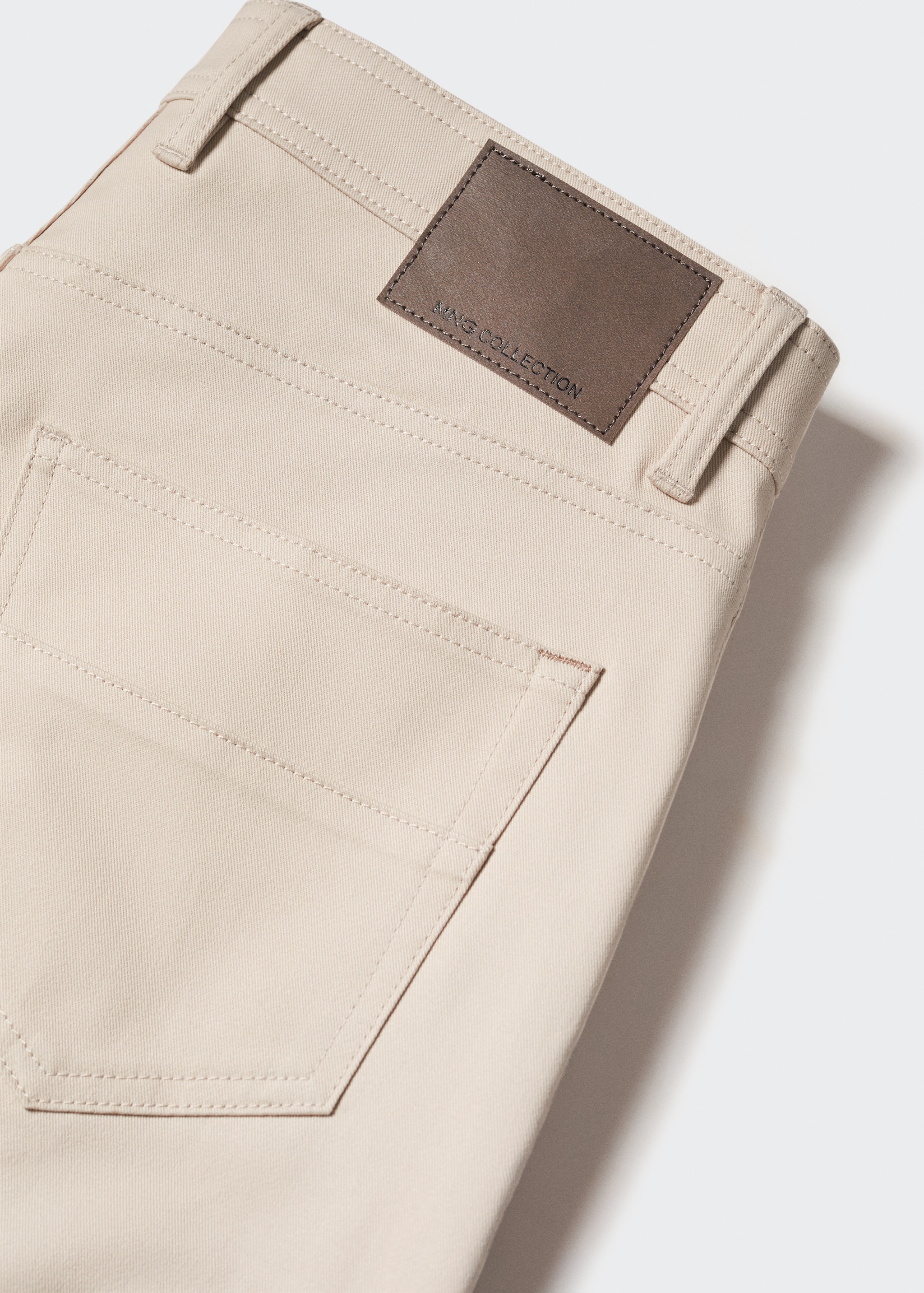 Slim fit serge cotton trousers - Details of the article 8