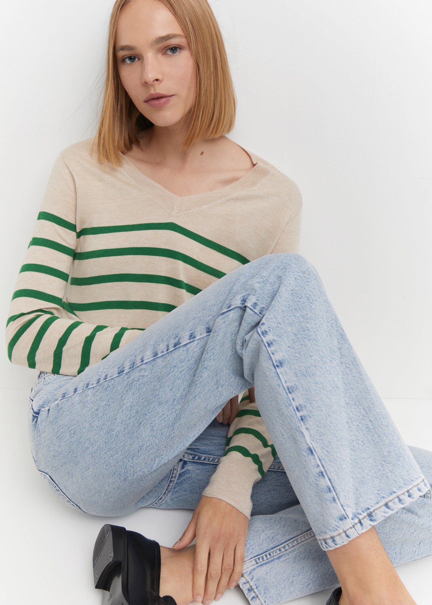 Fine-knit striped sweater - Details of the article 2