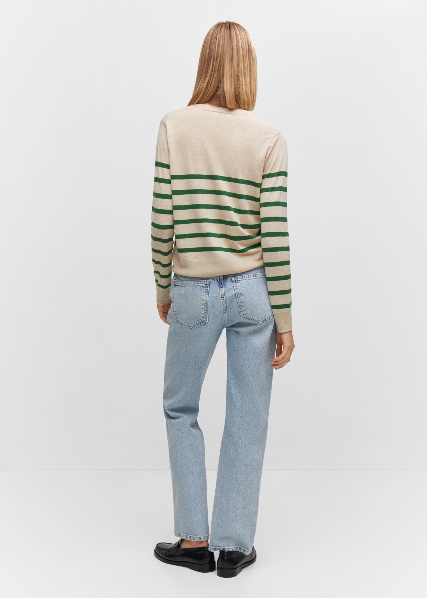 Fine-knit striped sweater - Reverse of the article