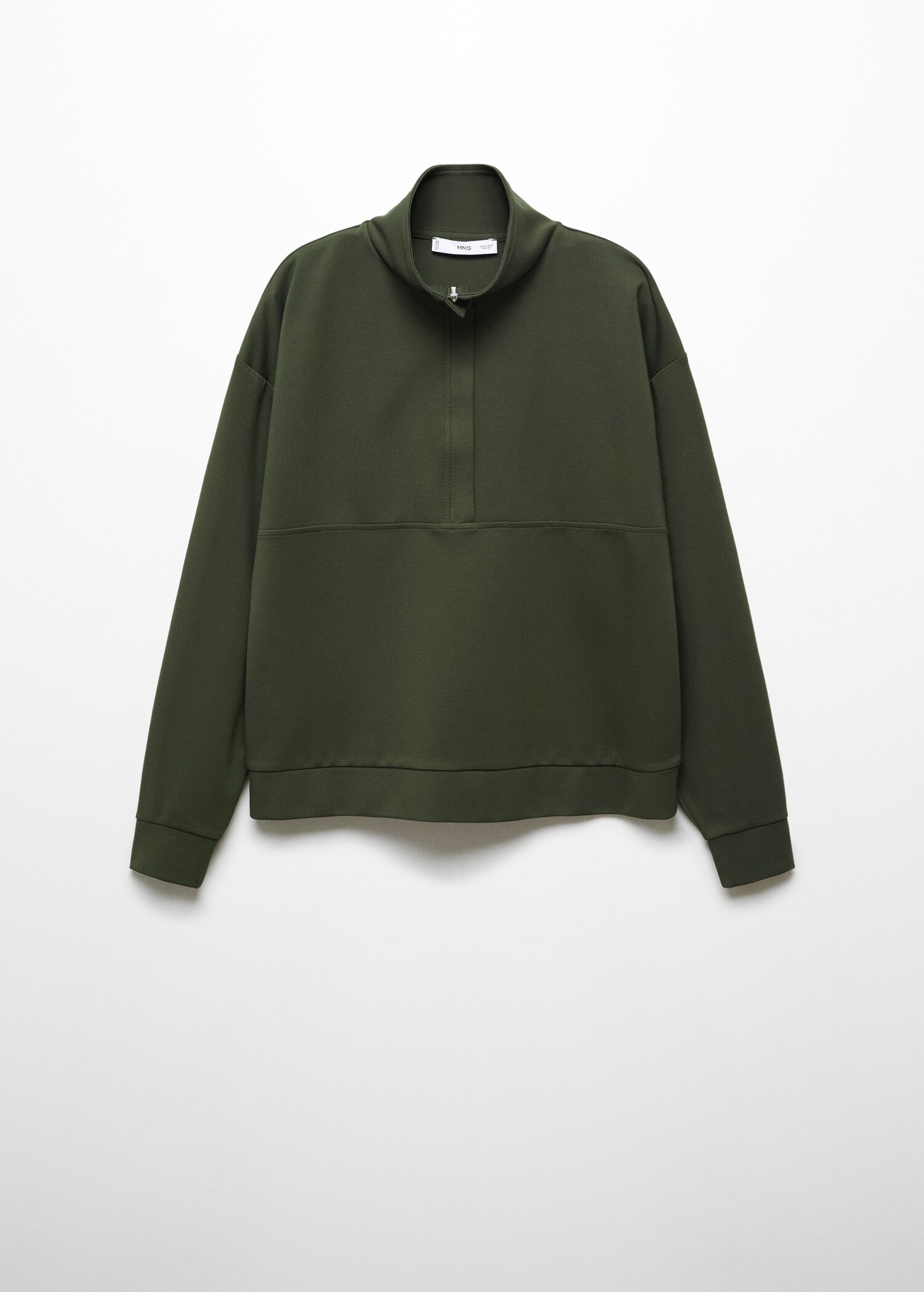 Perkins-neck sweater with zip - Article without model