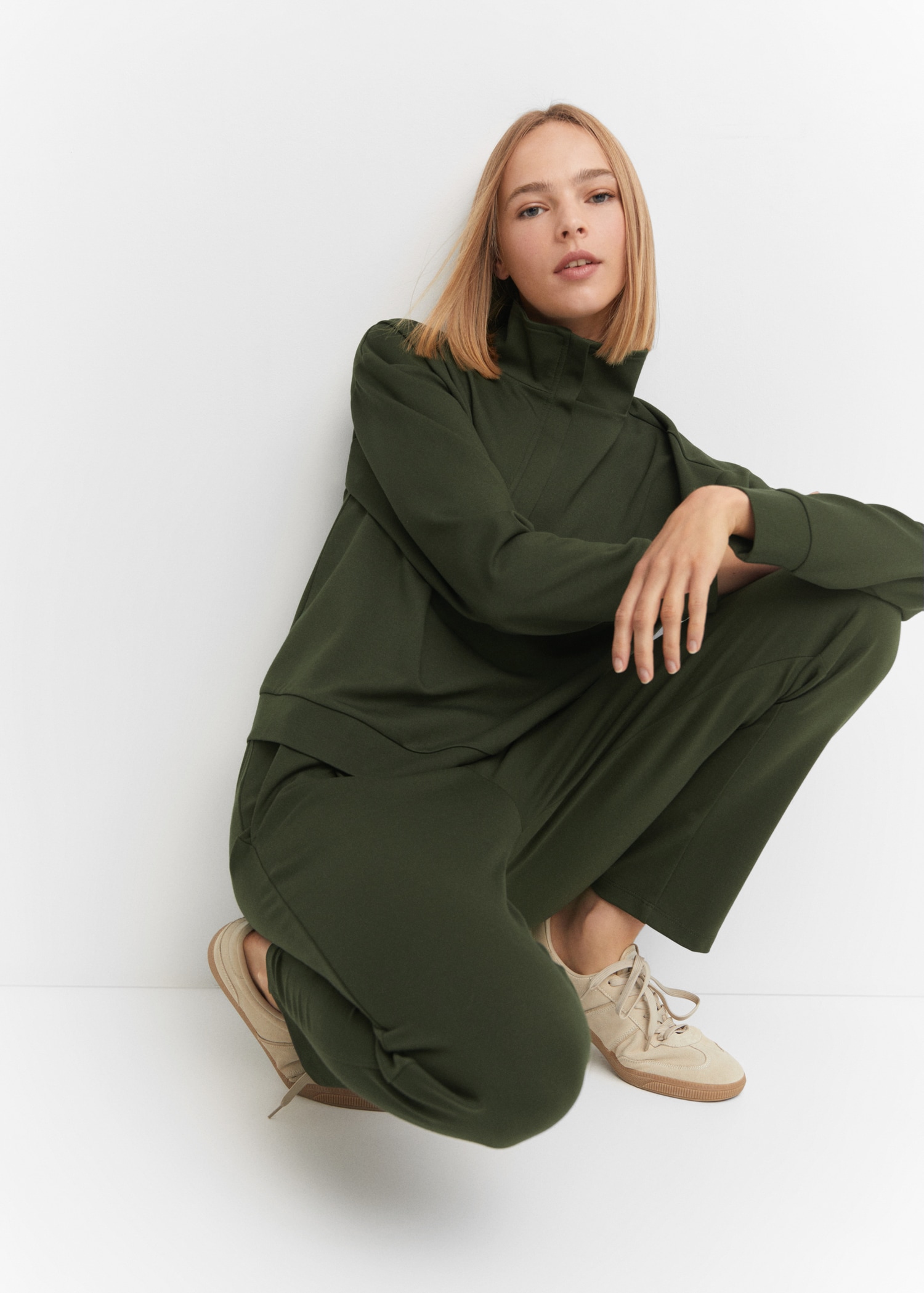 Perkins-neck sweater with zip - Details of the article 2