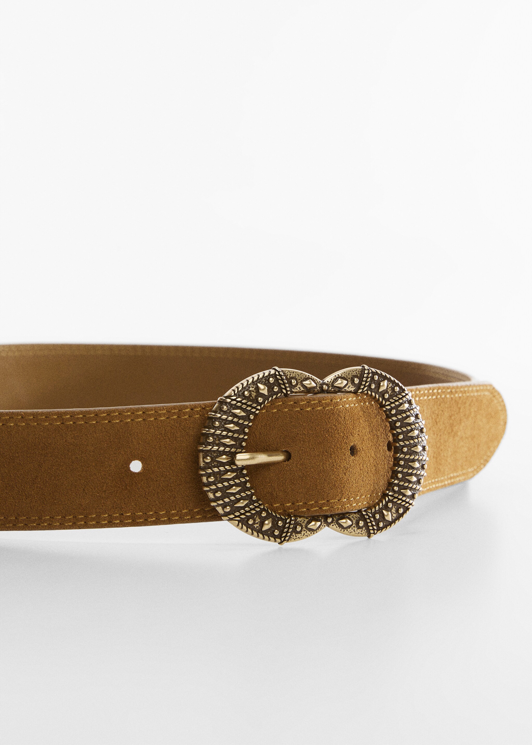 Embossed buckle leather belt - Details of the article 2
