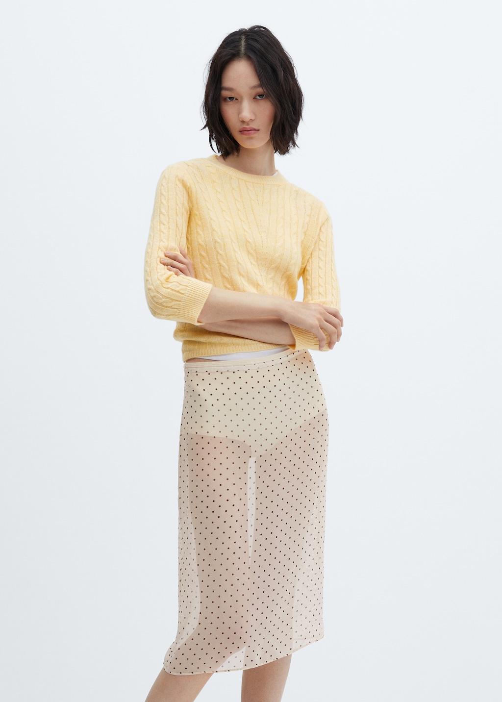 Polka dot skirt mango hotsell