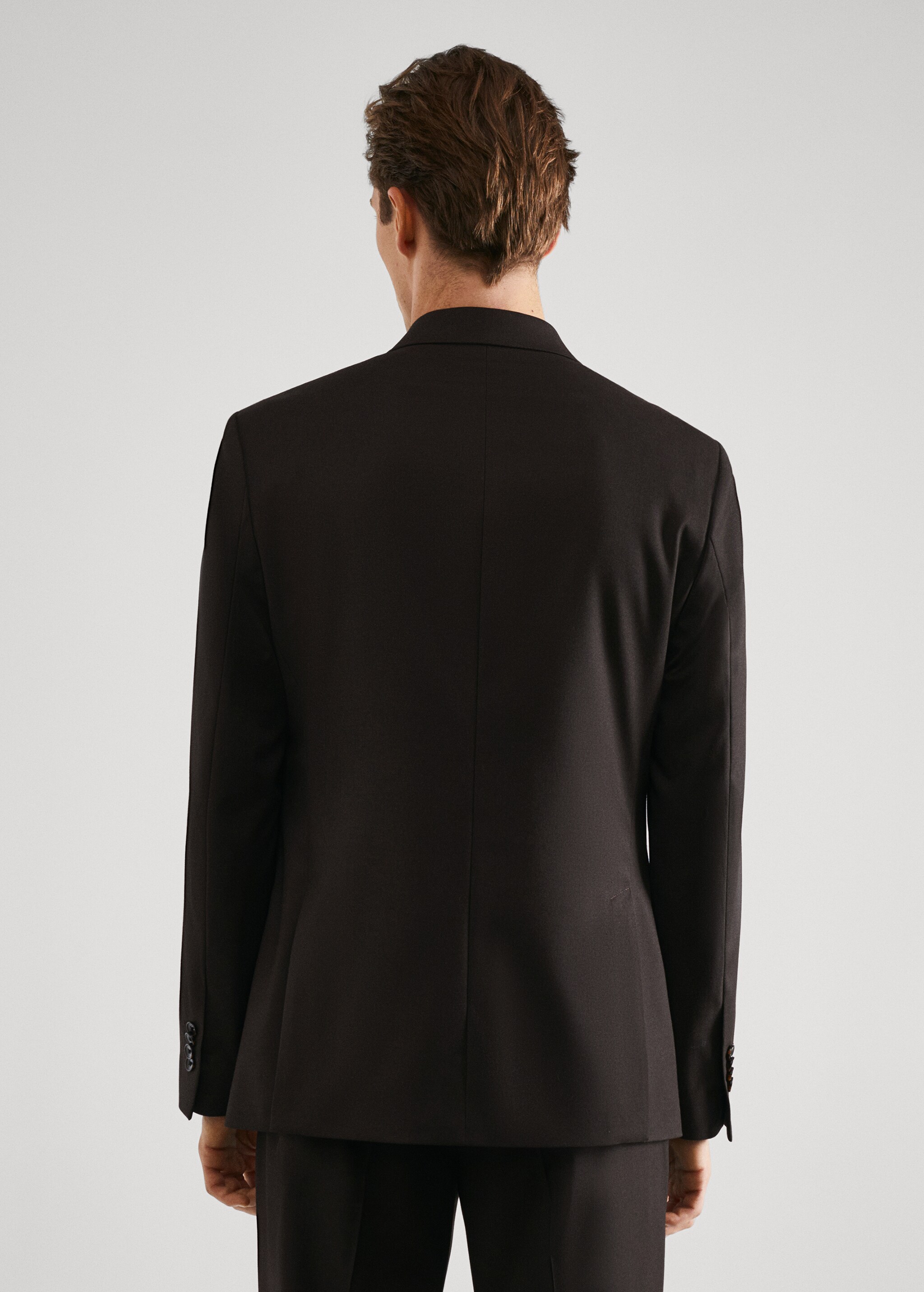 Slim fit double-breasted suit blazer - Reverse of the article
