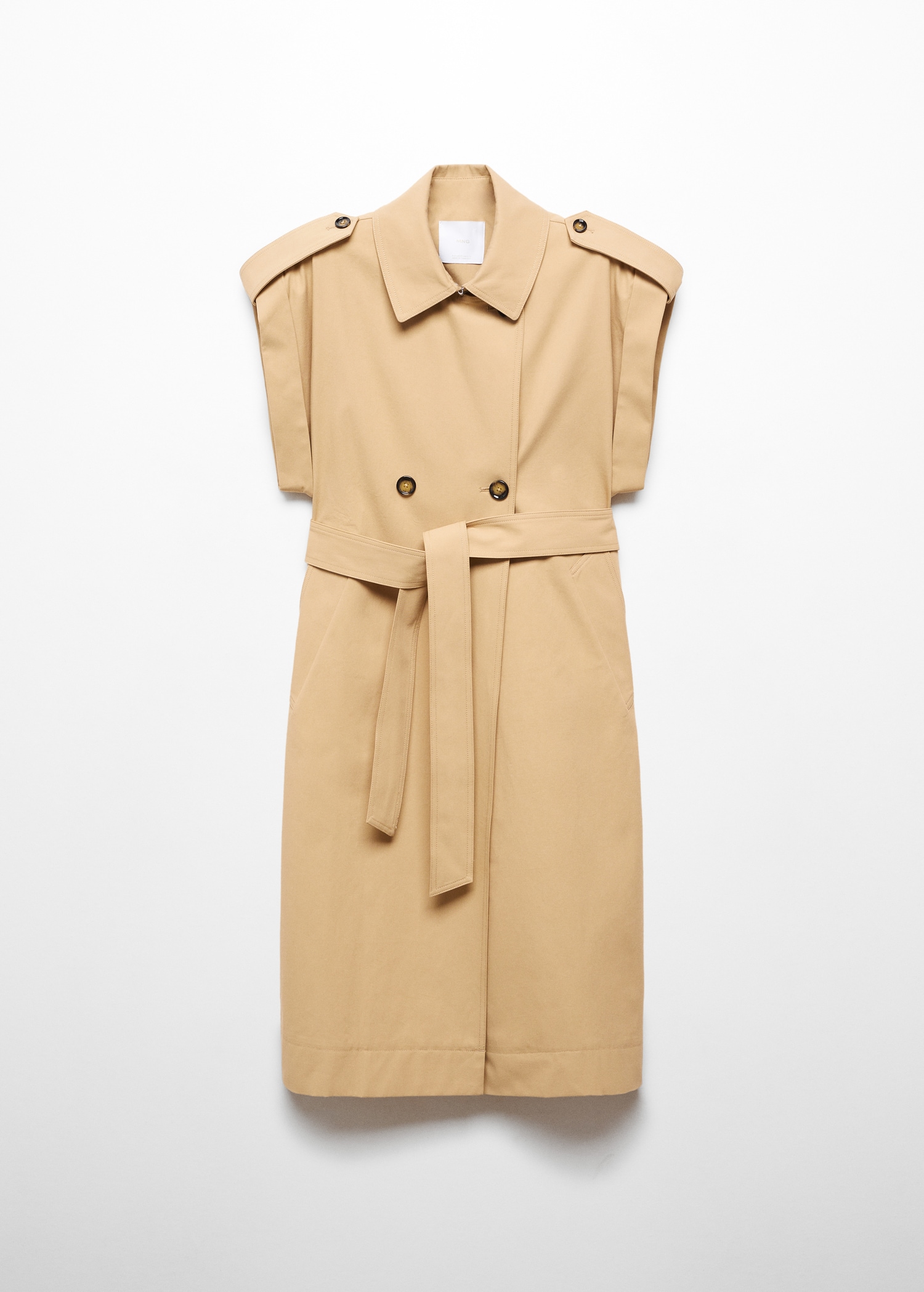Sleeveless button-down trench coat Women MANGO Japan