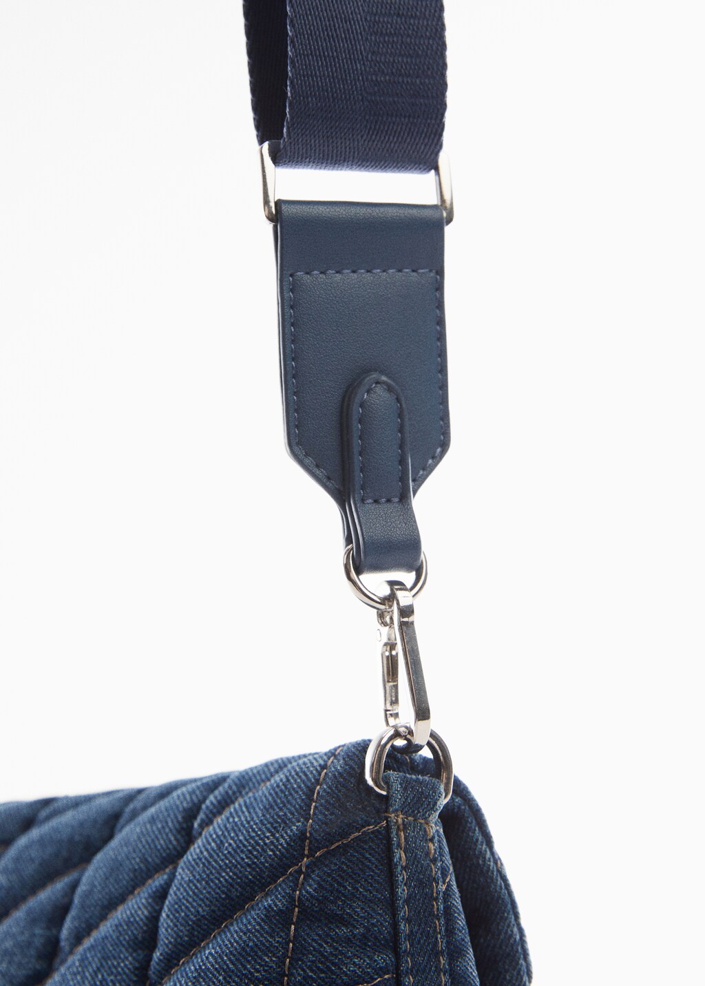 Quilted denim maxi crossbody bag sale