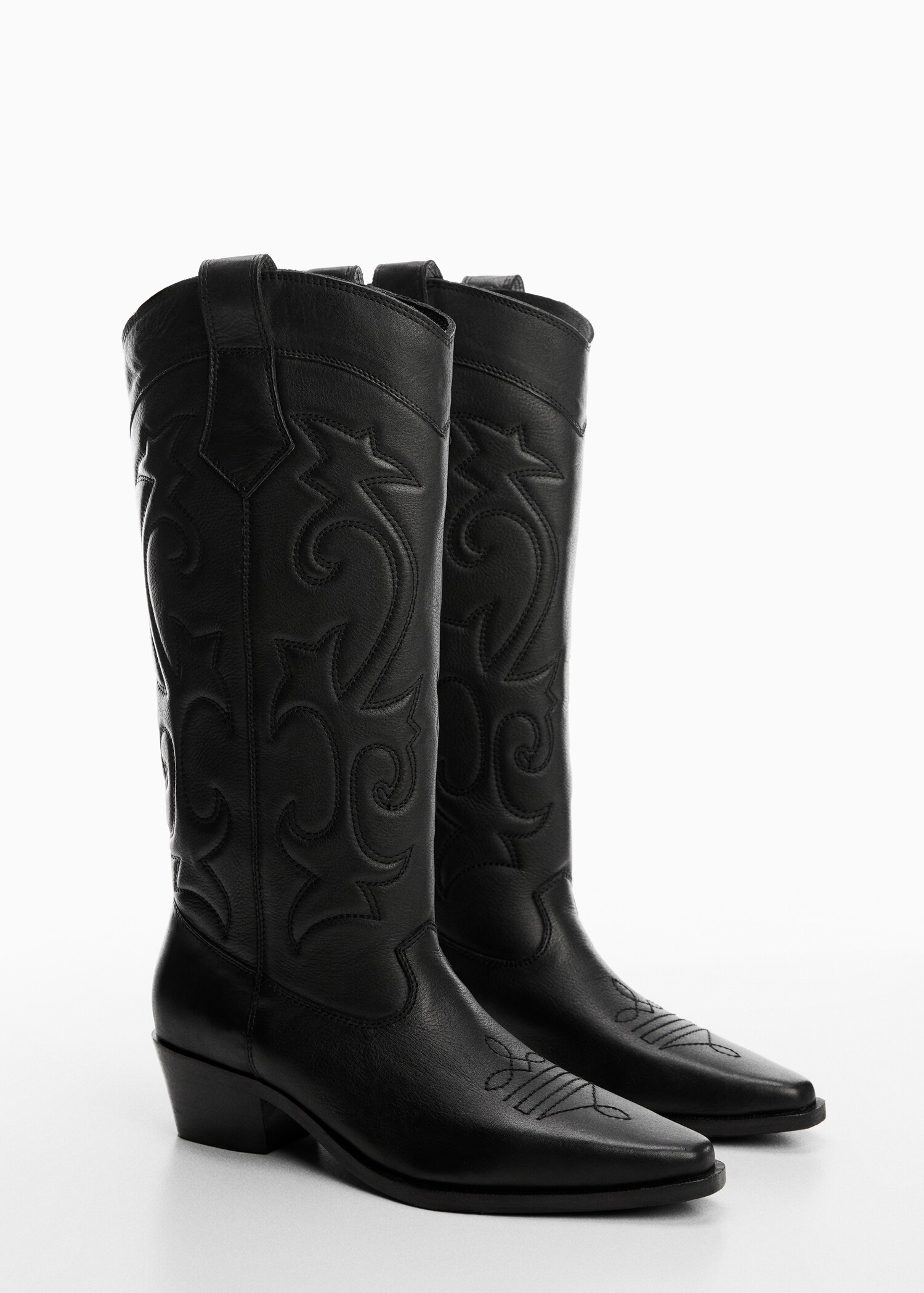 Bottes cowboy cuir - Plan moyen