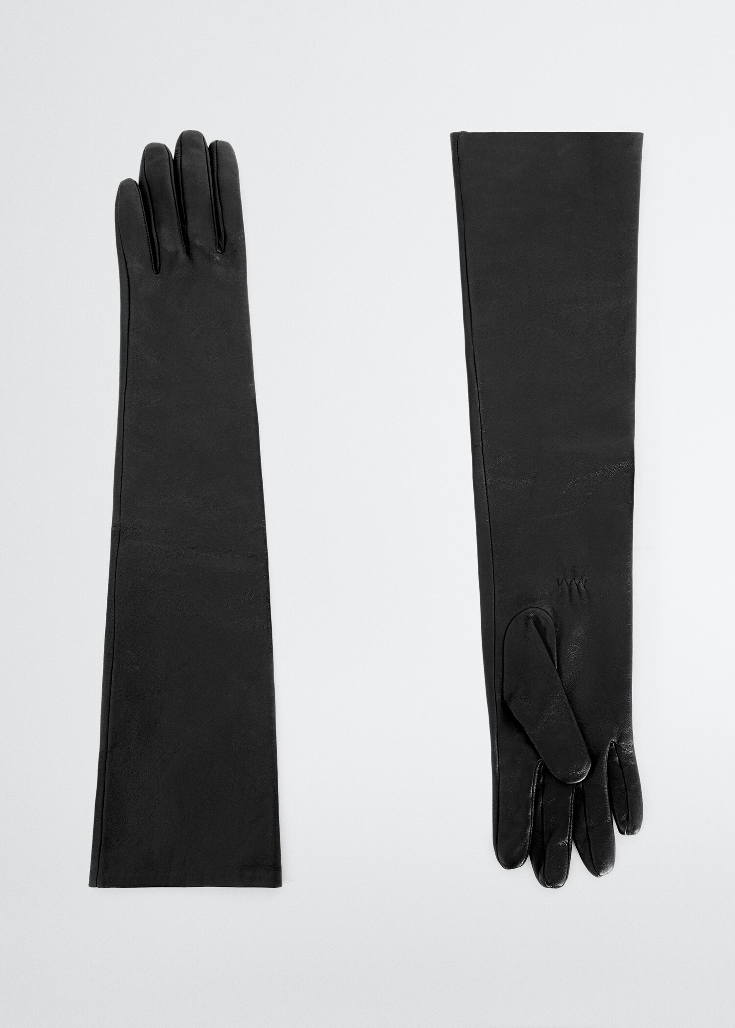 Gants longs en cuir. - Article sans modèle