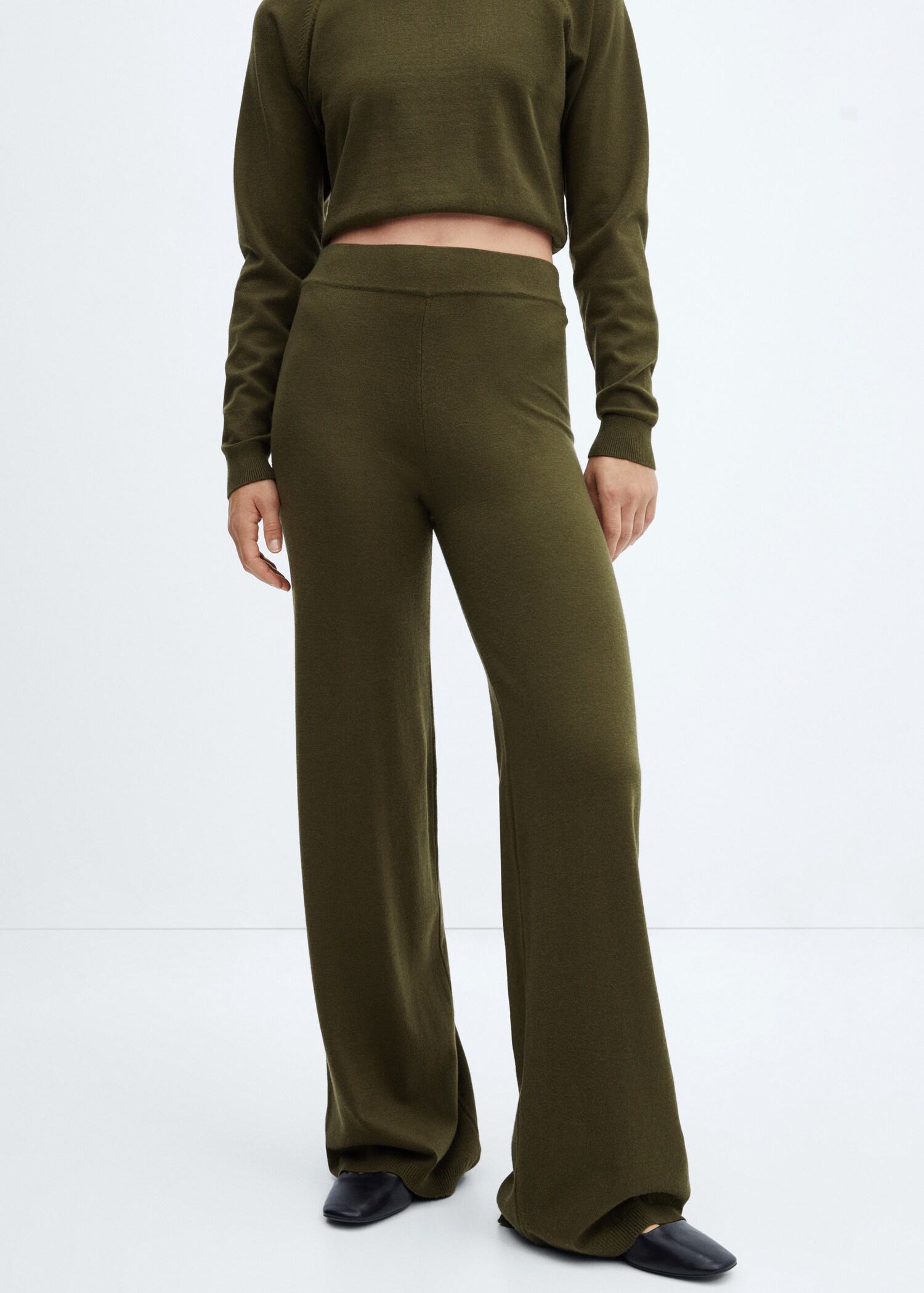 Knitted wideleg trousers - Reverse of the article