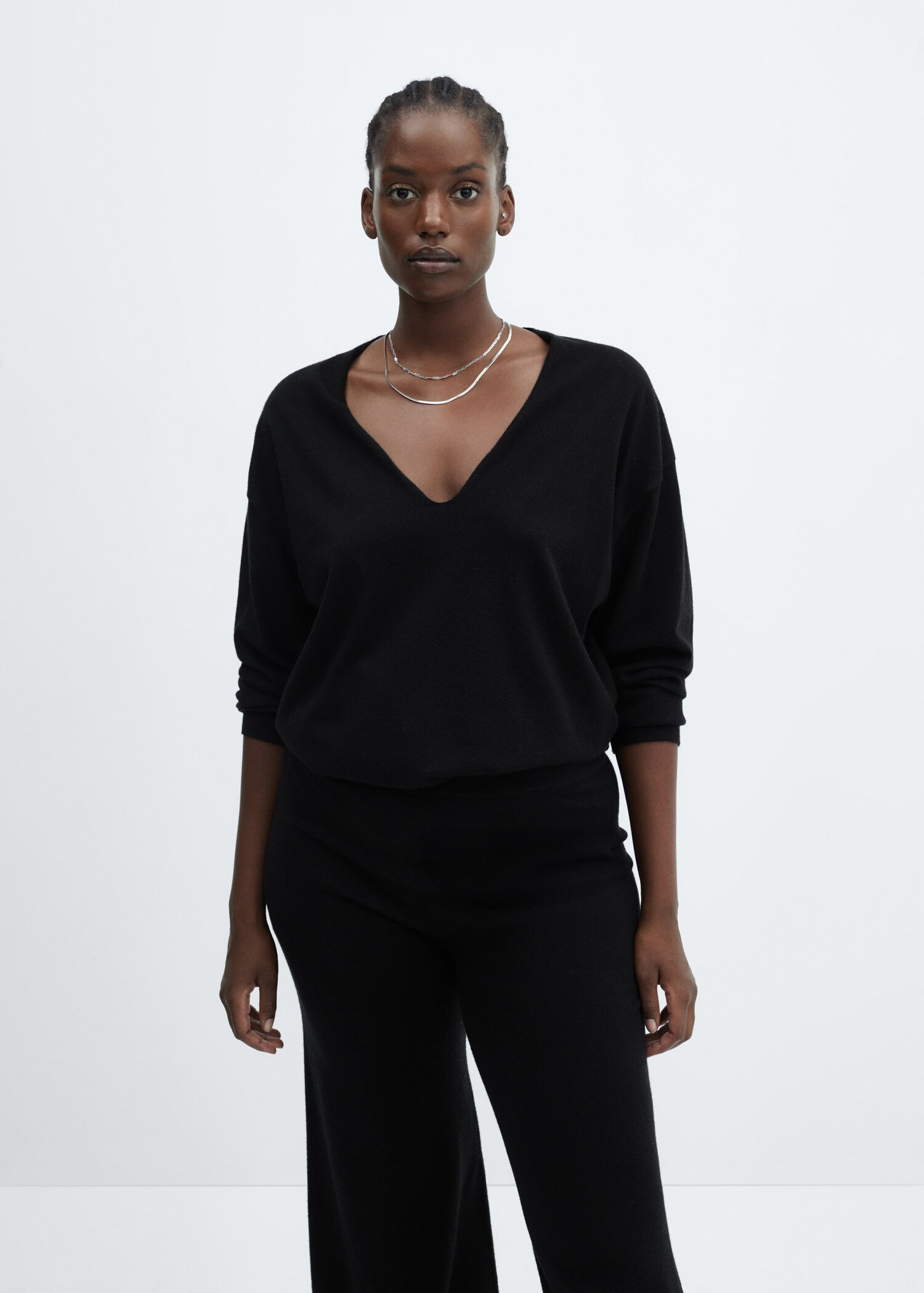 Knitted wideleg trousers - Details of the article 5