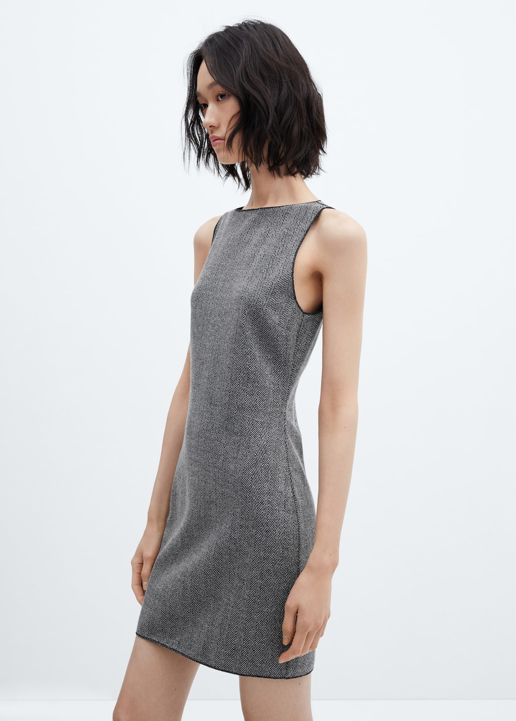 Fashion Short Sleeve Women's Knitted Dress