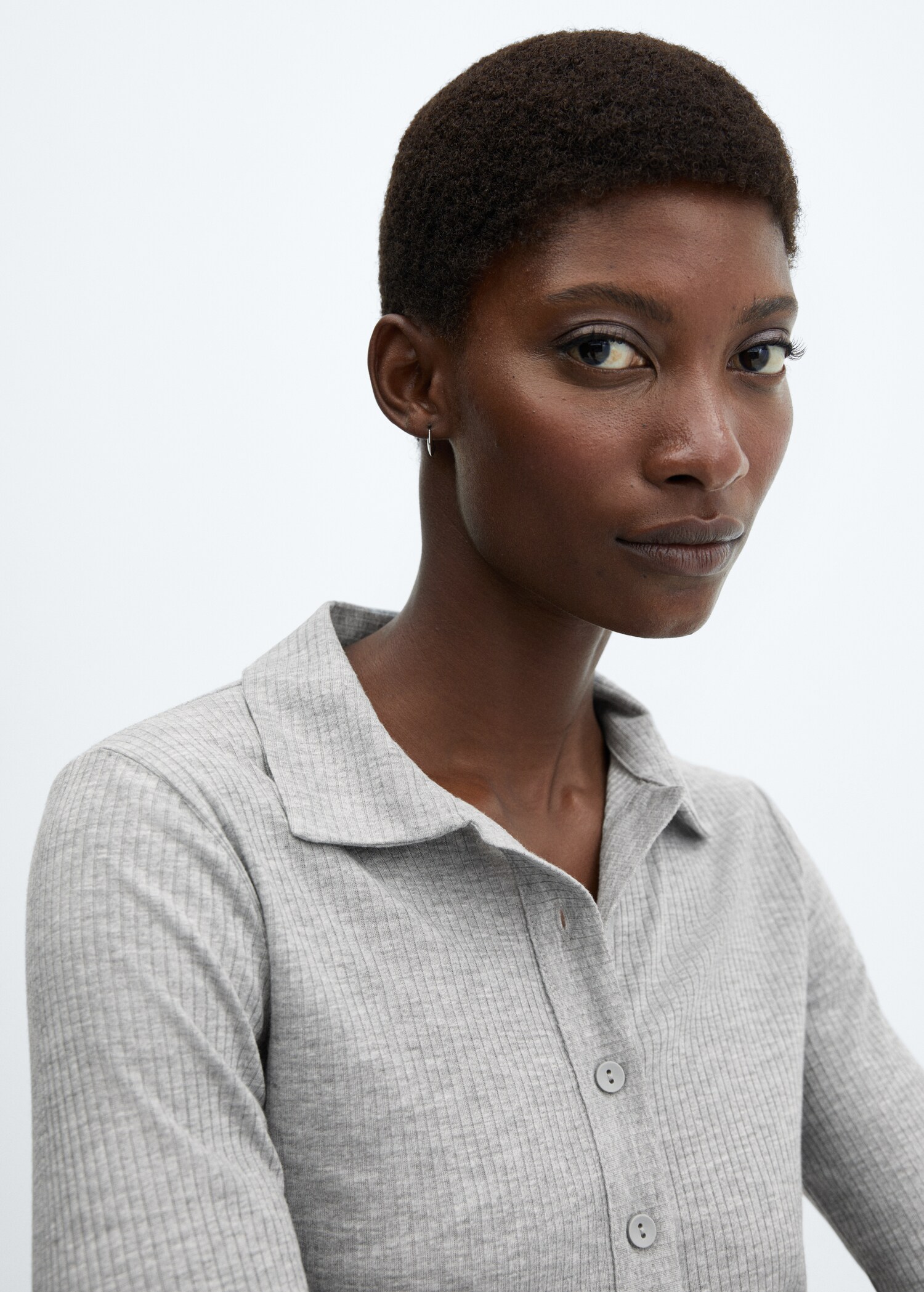 Gebreide geribde blouse - Detail van het artikel 1