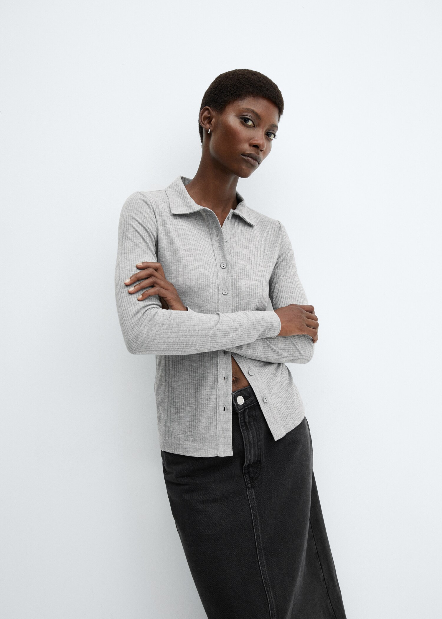 Gebreide geribde blouse - Detail van het artikel 2
