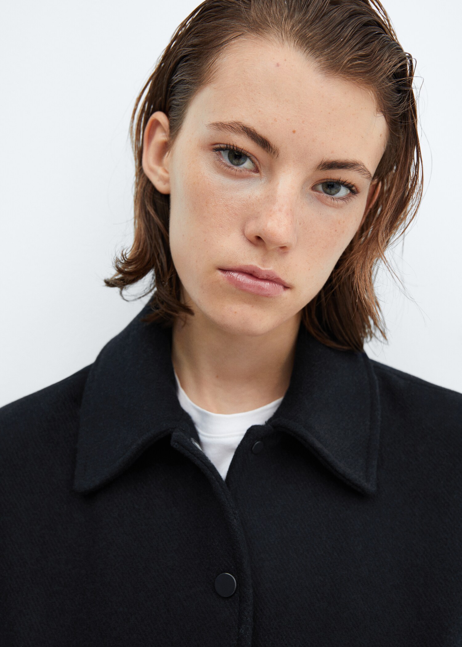 Oversized woolen bomber jacket - Details of the article 1