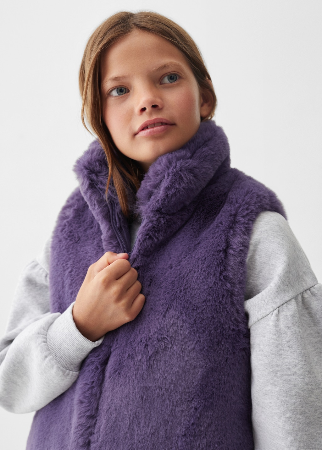Fur effect gilet Kids MANGO Niger
